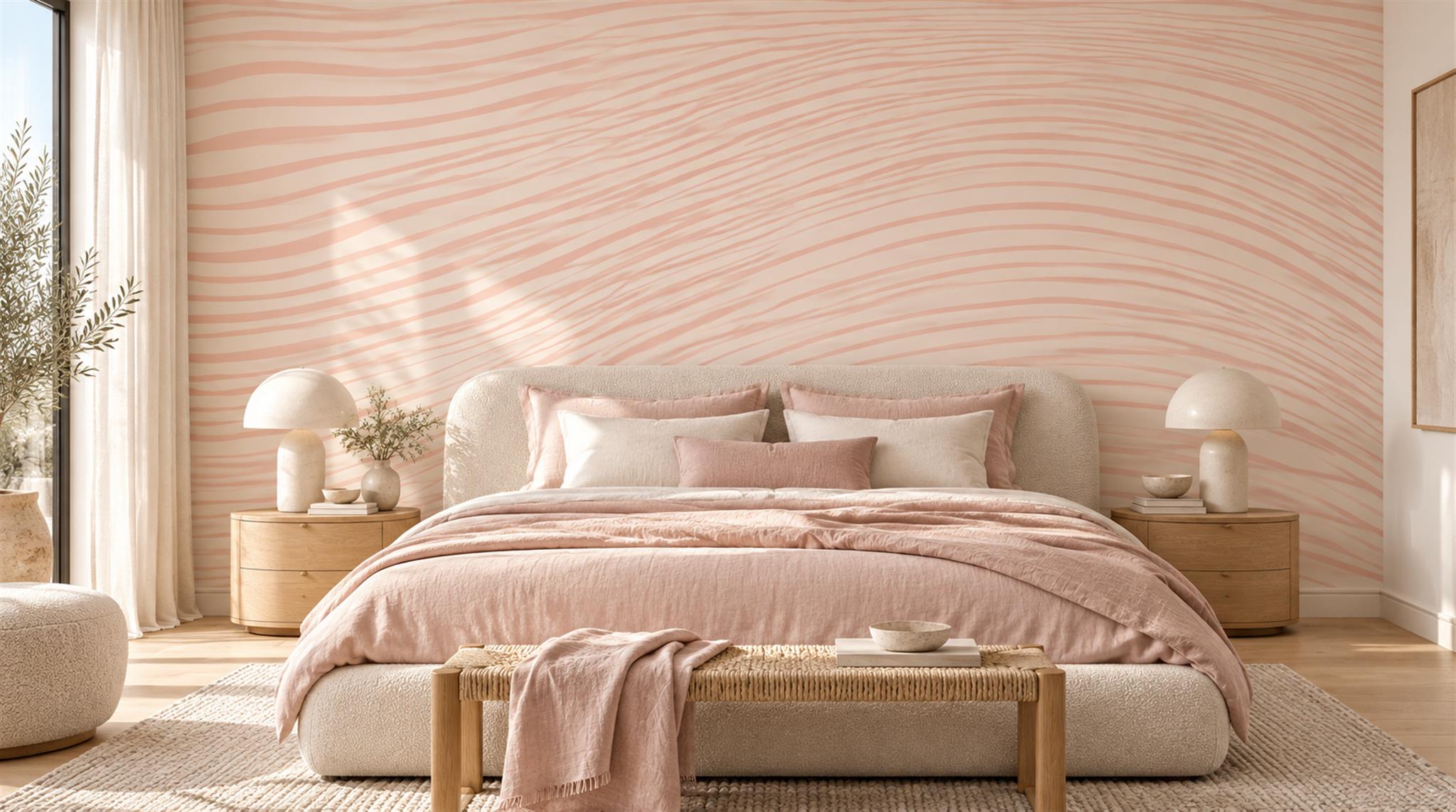 Pink Decorative Wall Art Wallpaper Mural Main