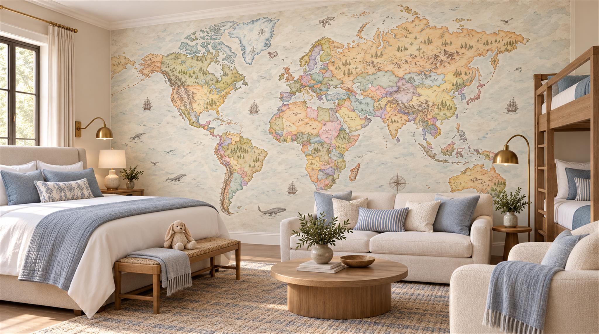 Neutral Decorative Wall Art Wallpaper Mural Main
