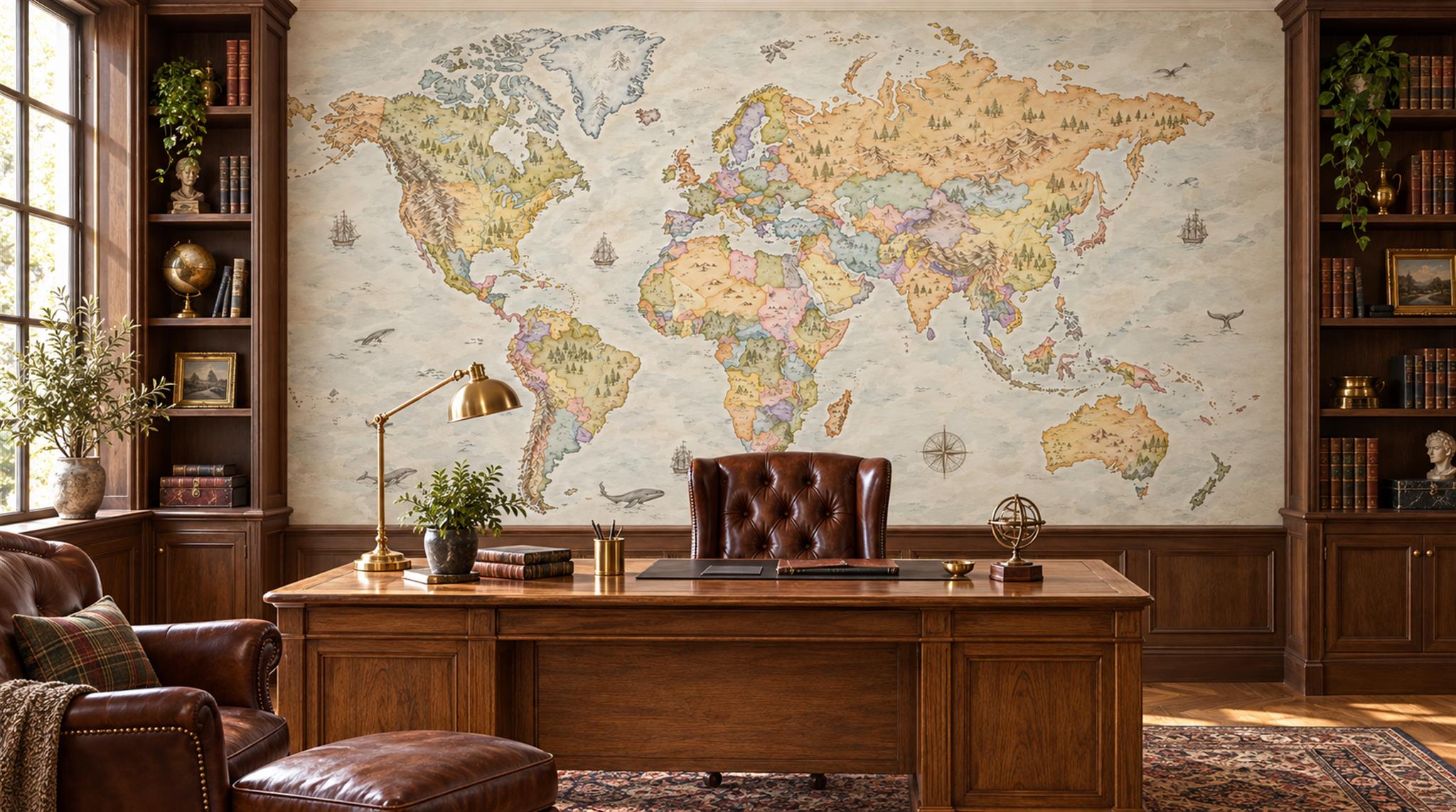 Neutral Decorative Wall Art Wallpaper Mural Scene