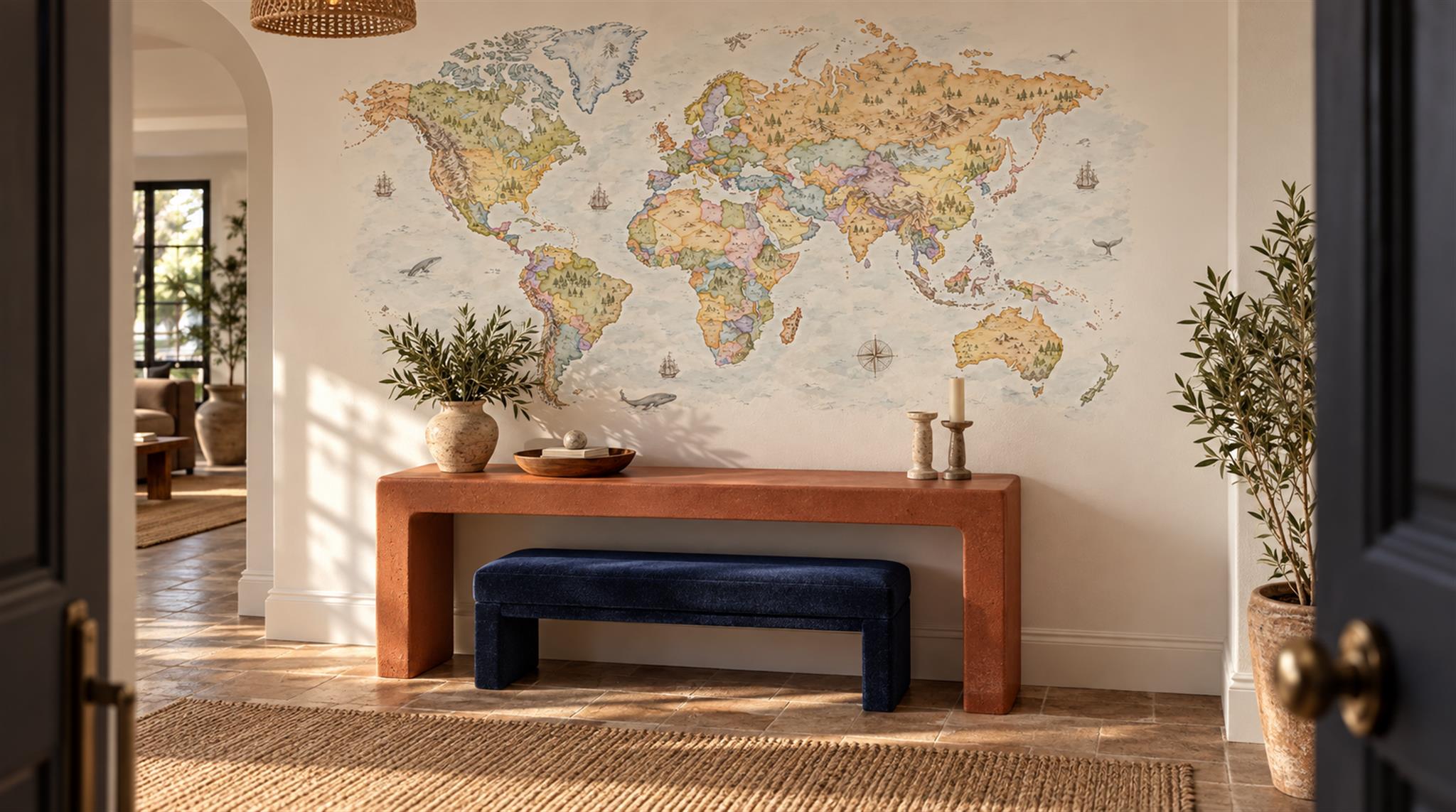 Neutral Decorative Wall Art Wallpaper Mural Scene