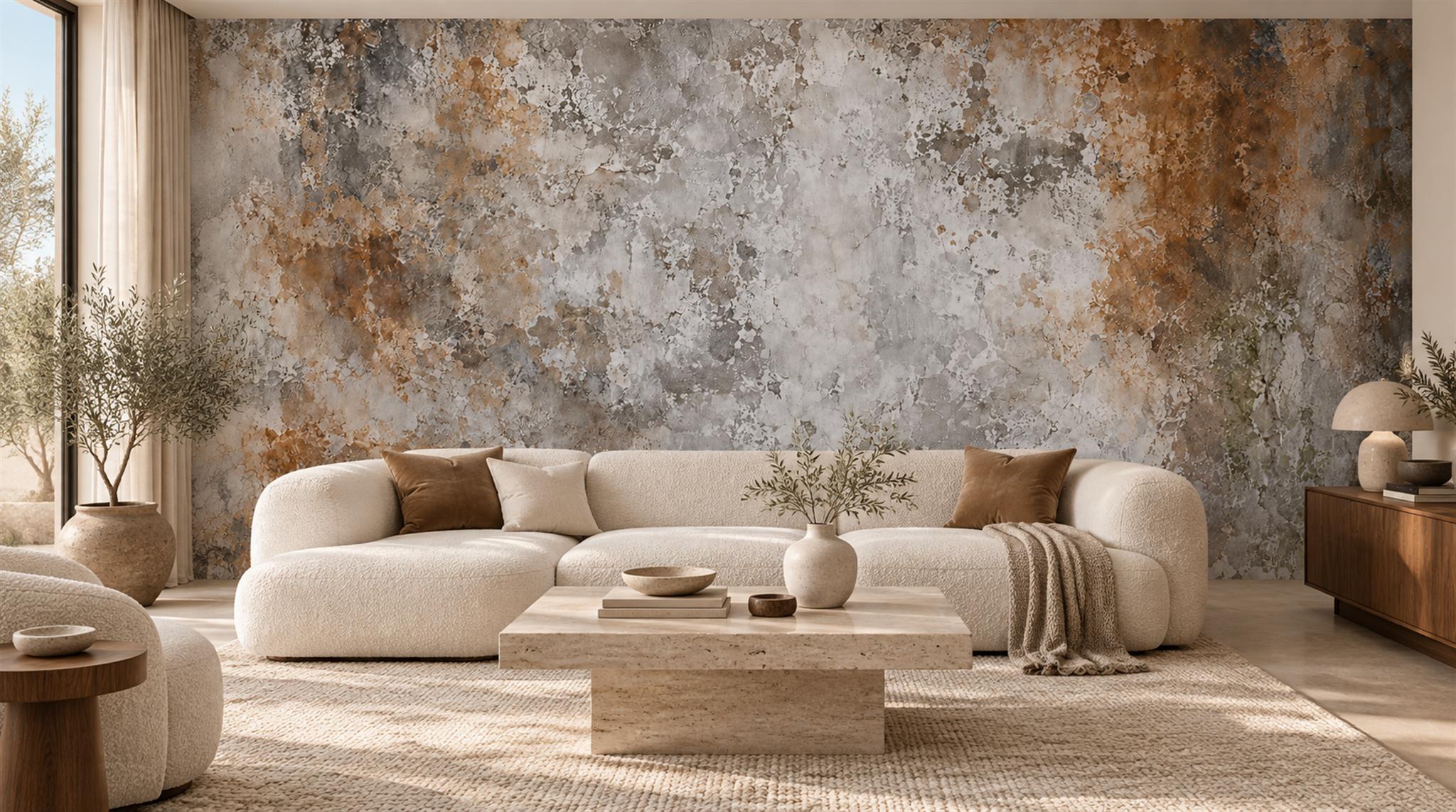 Grey Stone Texture Wallpaper Mural Main
