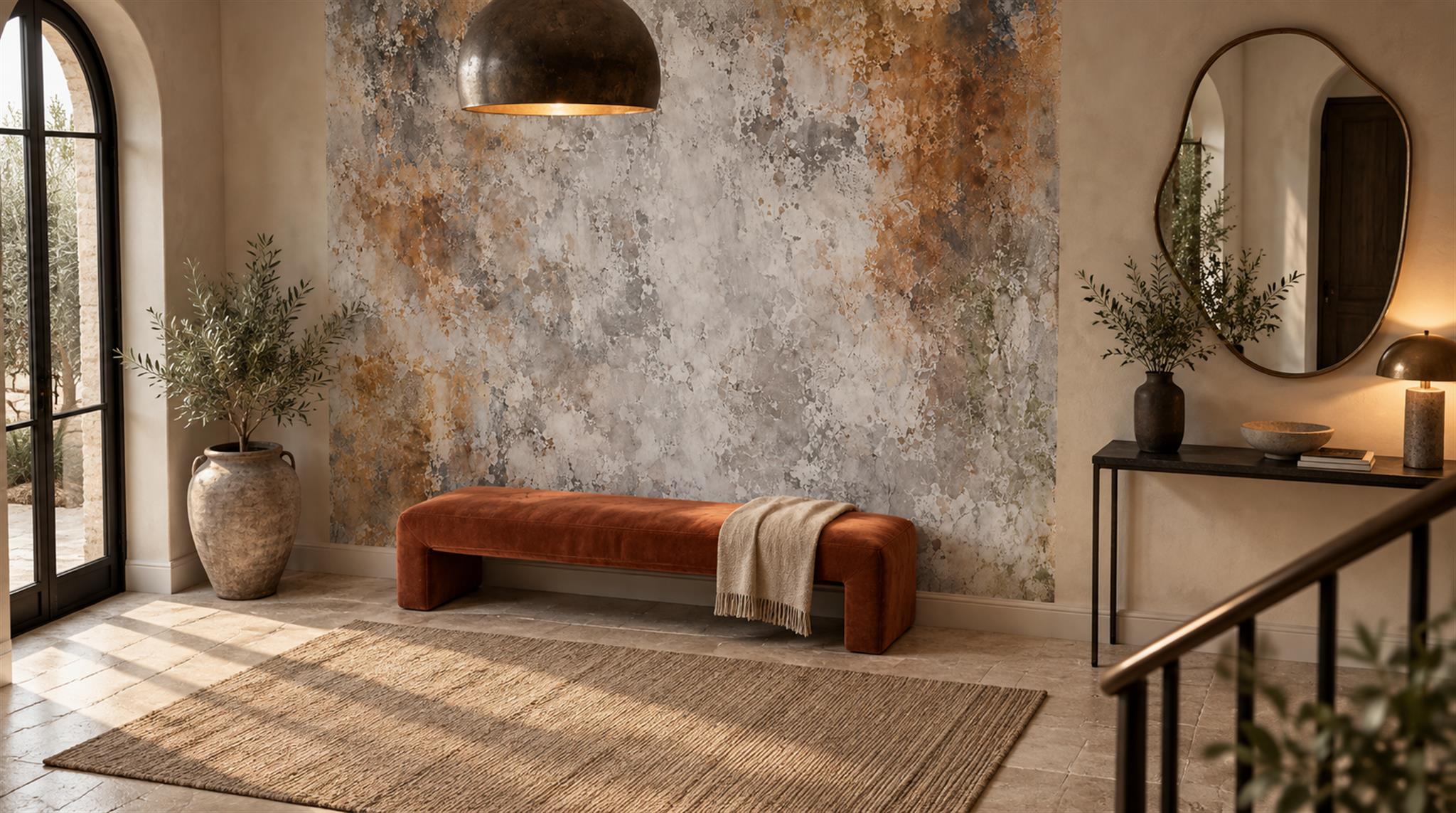 Grey Stone Texture Wallpaper Mural Scene