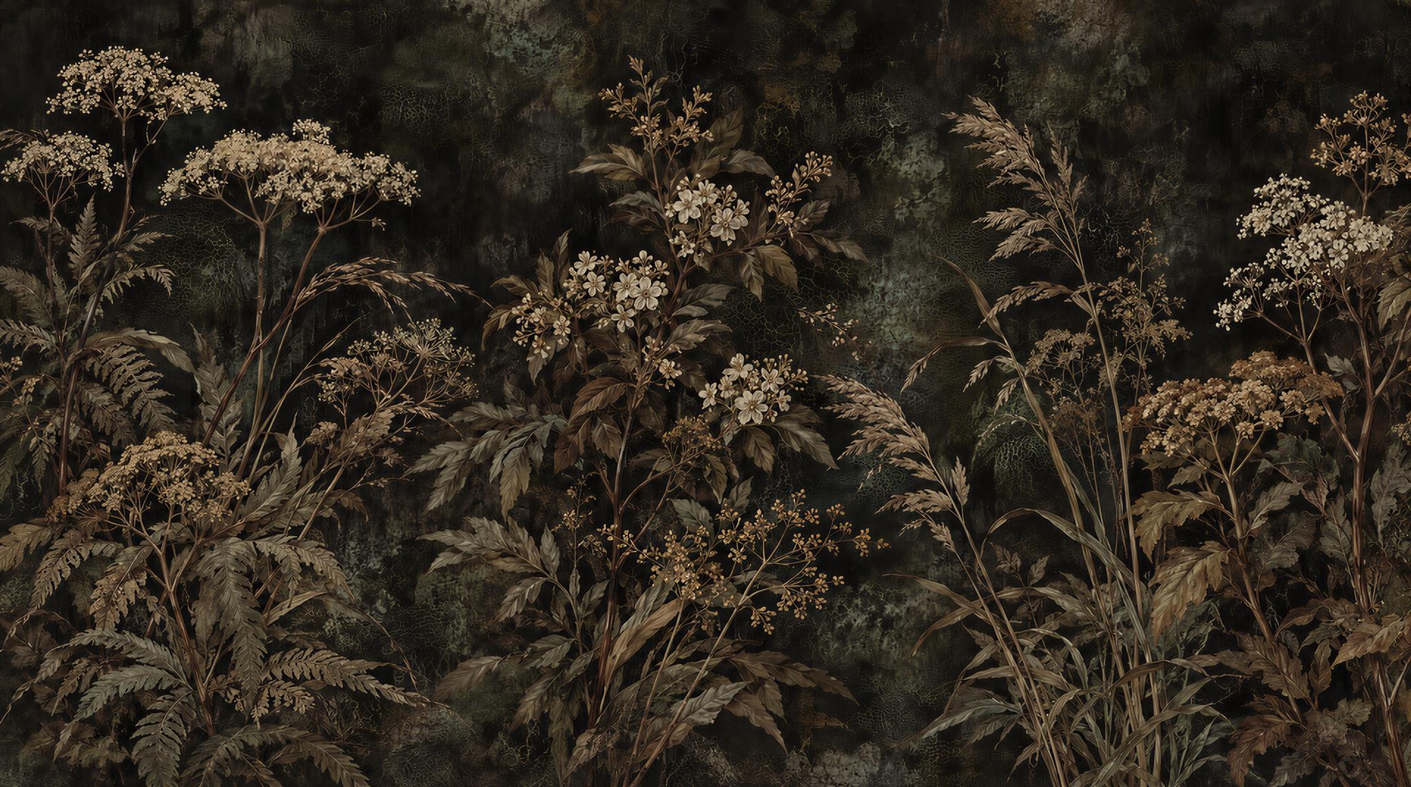Natural Leaf Patterning Wallpaper Mural Main