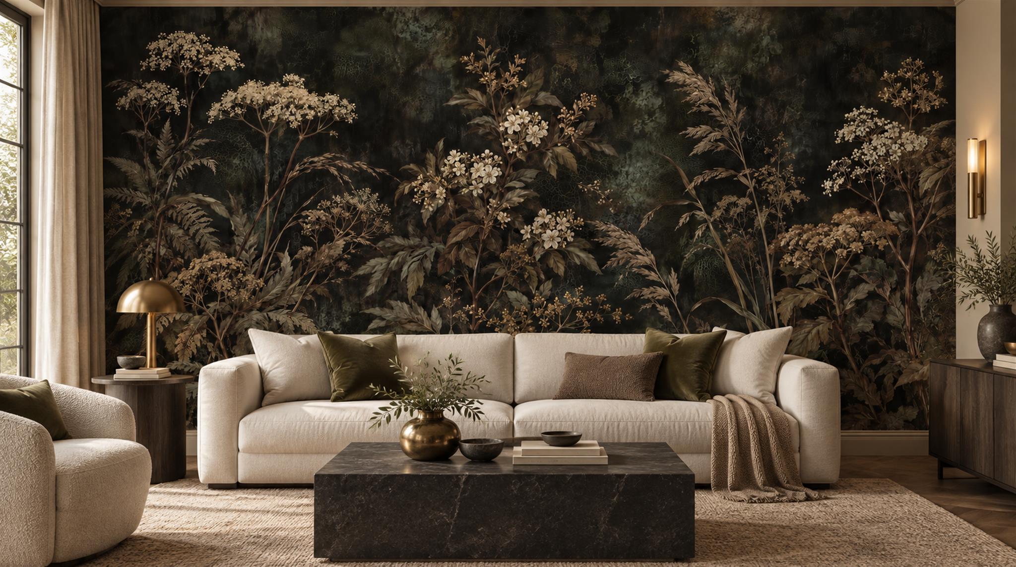 Natural Leaf Patterning Wallpaper Mural Main