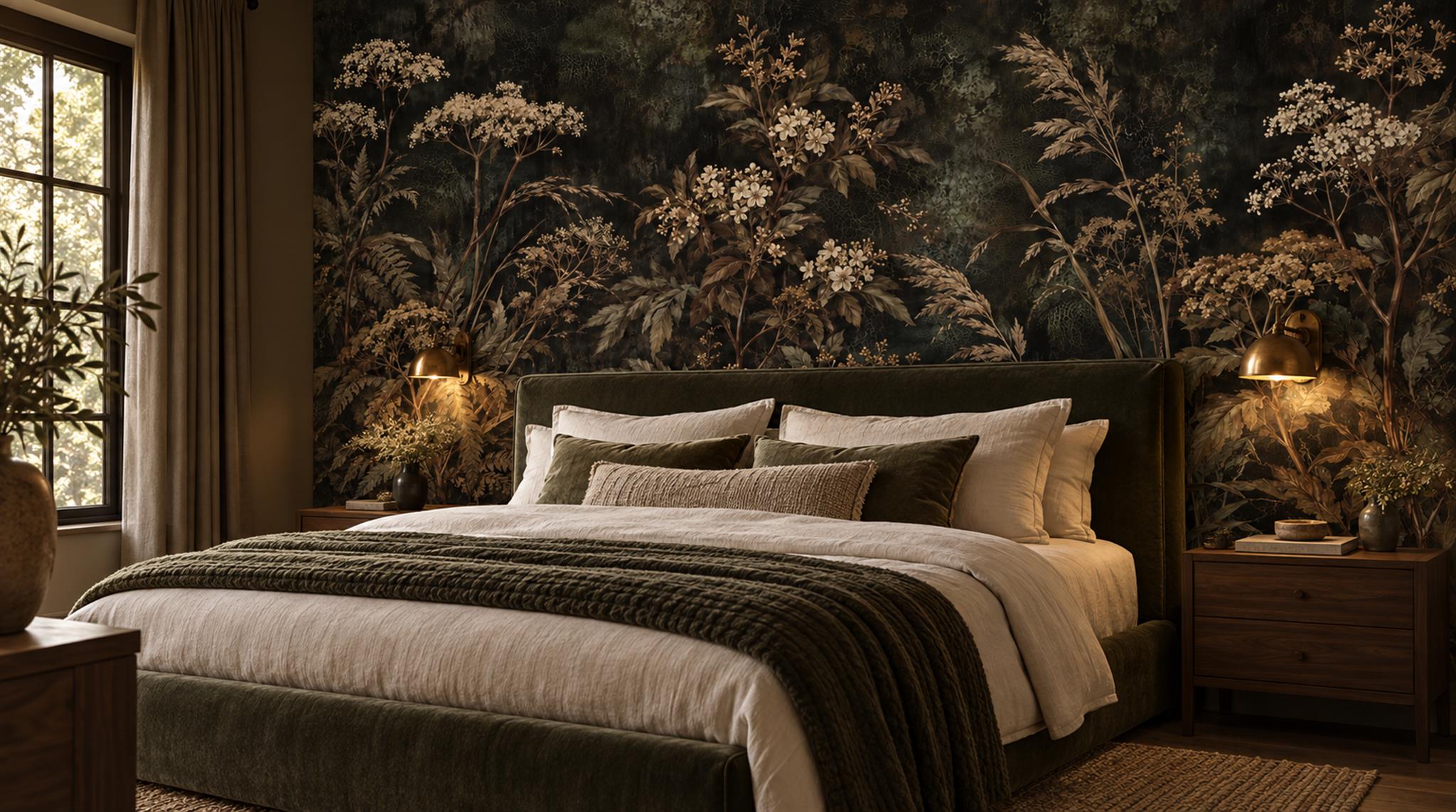 Natural Leaf Patterning Wallpaper Mural Scene