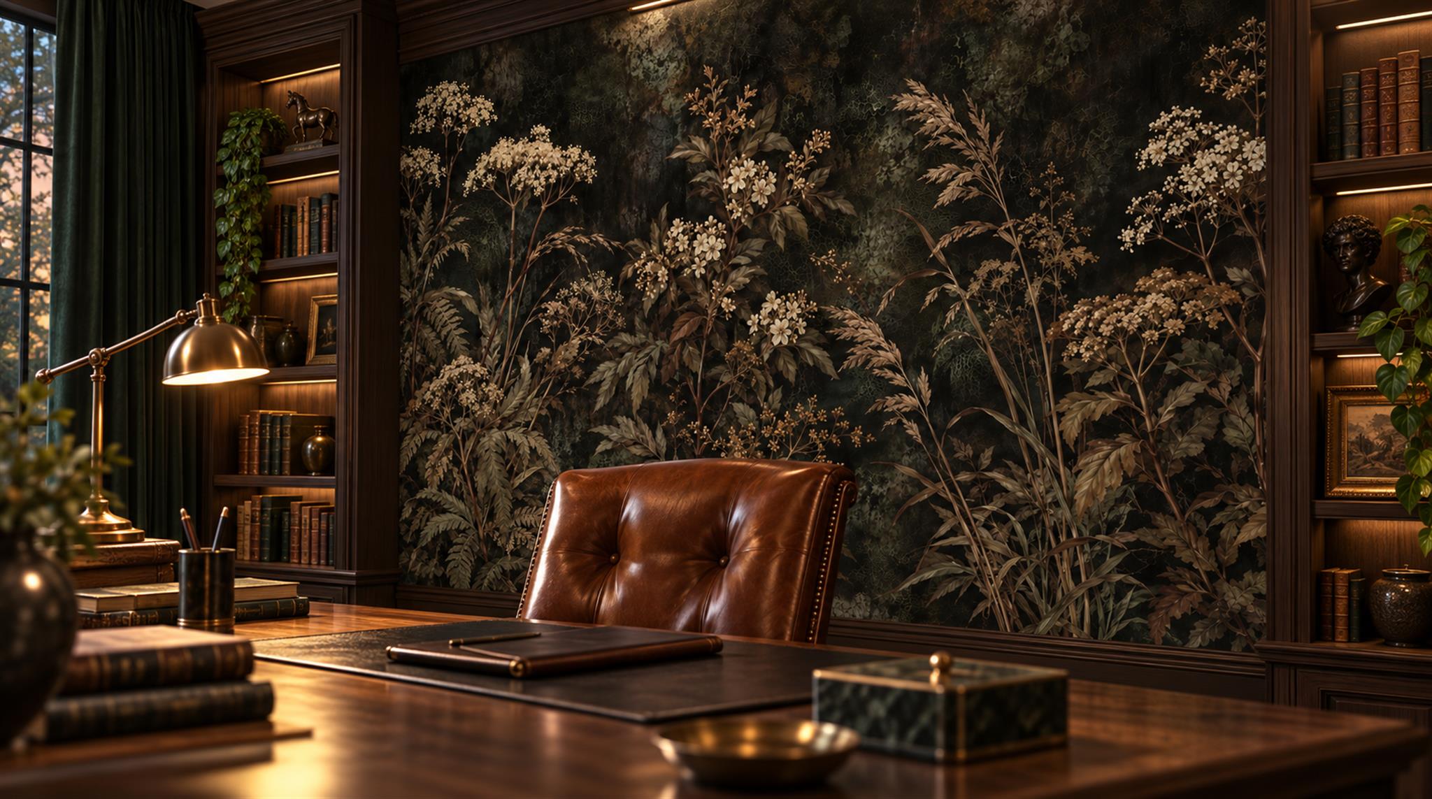 Natural Leaf Patterning Wallpaper Mural Scene