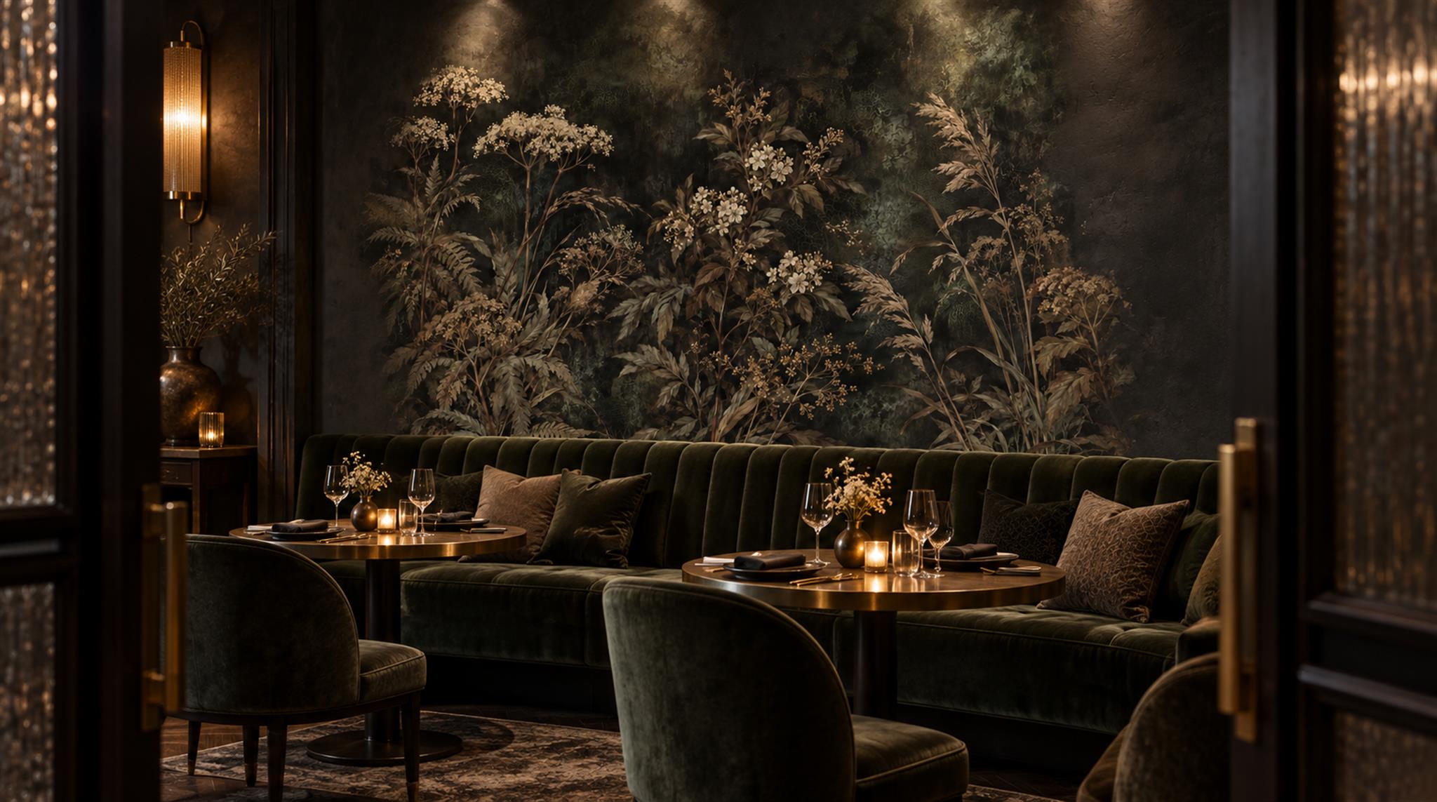 Natural Leaf Patterning Wallpaper Mural Scene