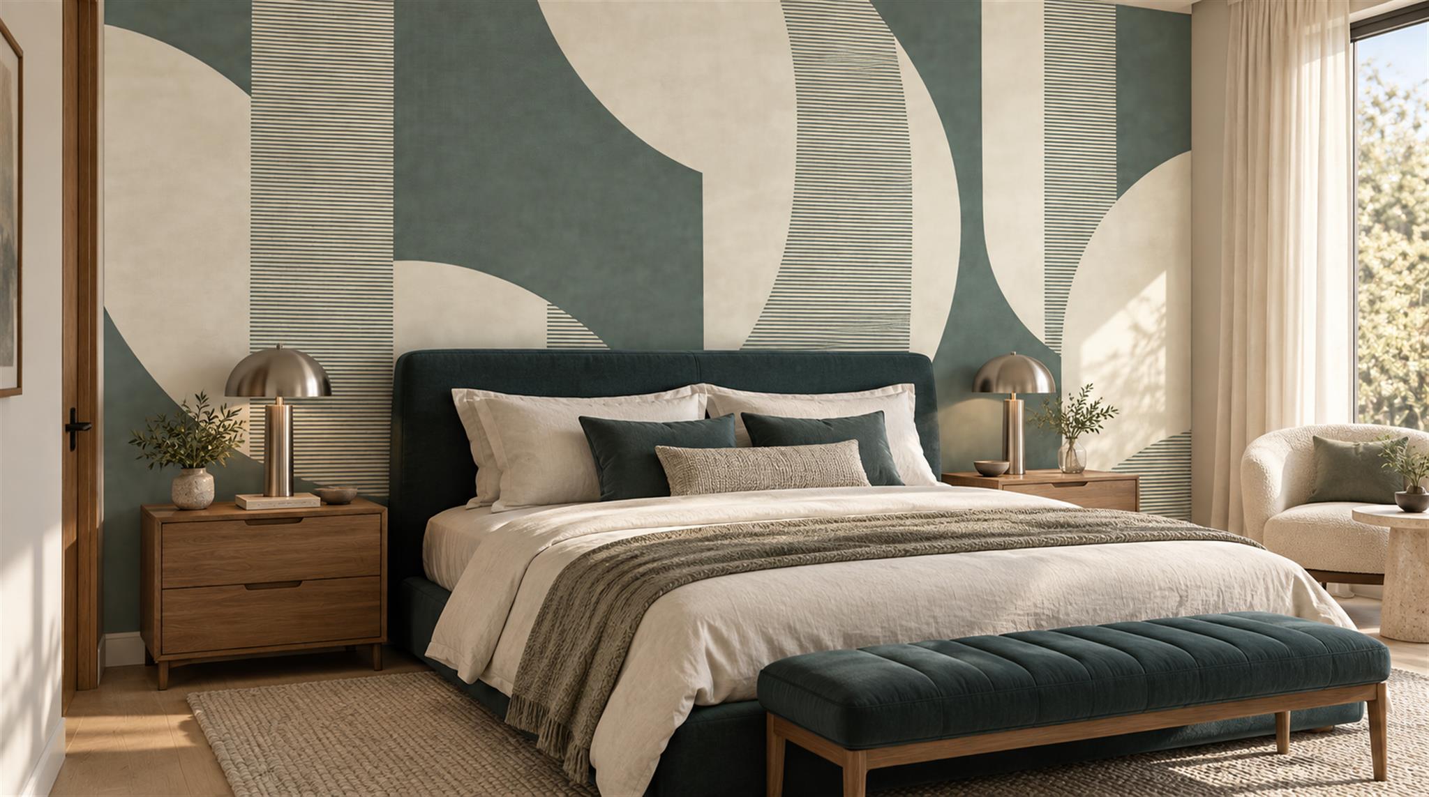 Neutral Decorative Wall Art Wallpaper Mural Scene