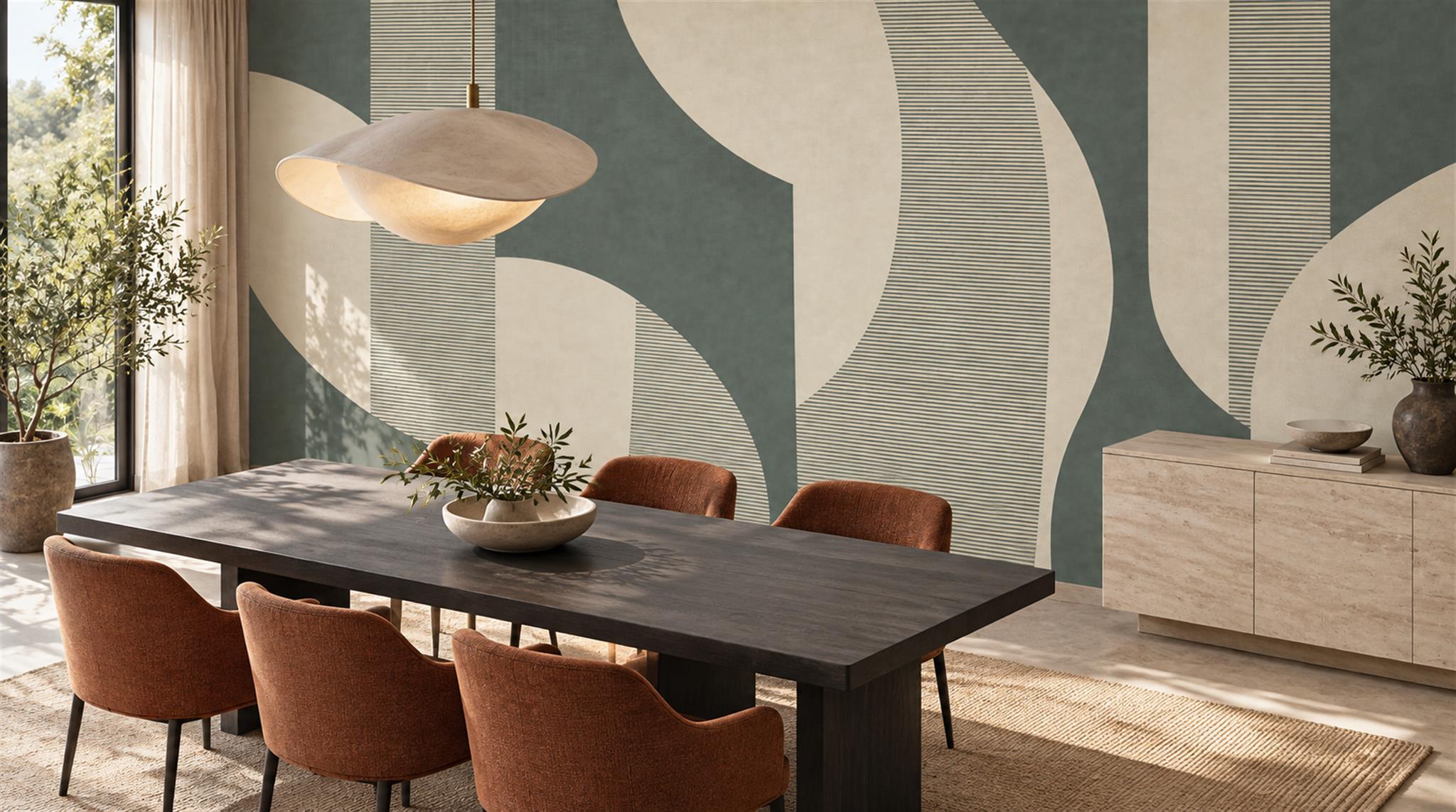 Neutral Decorative Wall Art Wallpaper Mural Scene