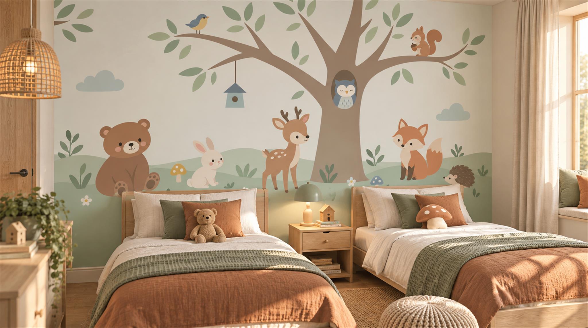 Soft Pastel Decorative Wall Art Wallpaper Mural Scene