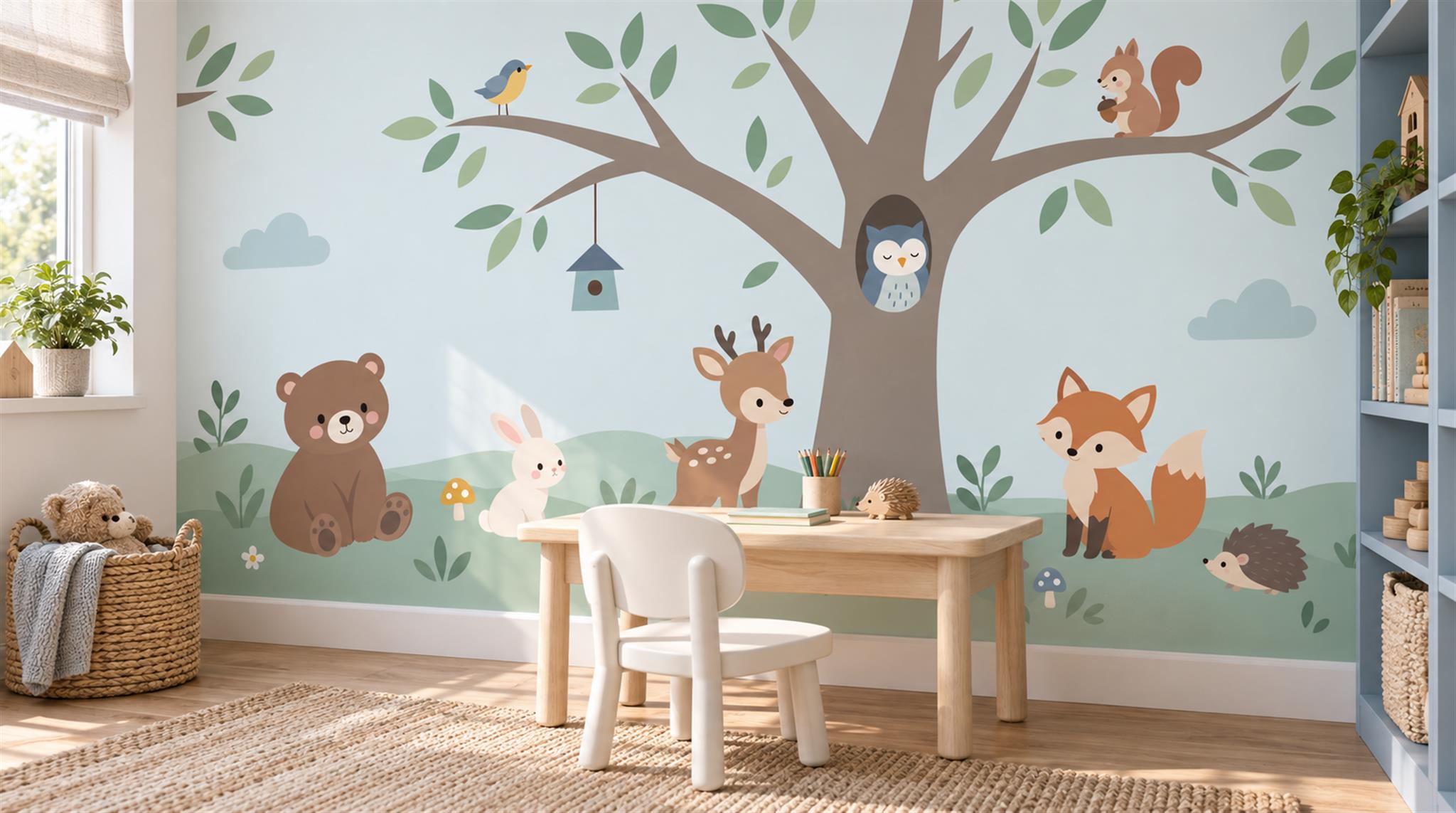 Soft Pastel Decorative Wall Art Wallpaper Mural Scene