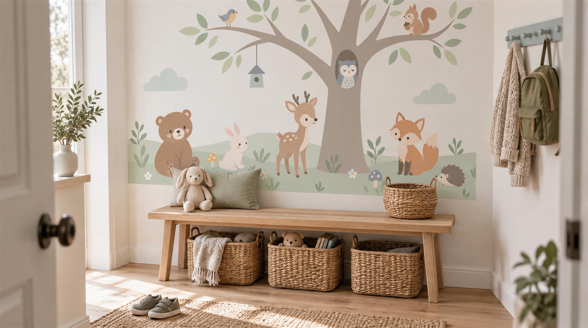 Soft Pastel Decorative Wall Art Wallpaper Mural Scene