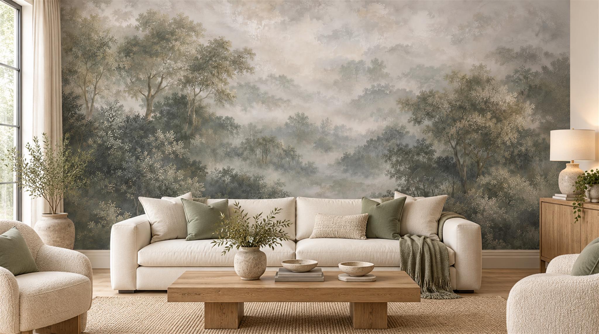 Grey Decorative Wall Art Wallpaper Mural Main