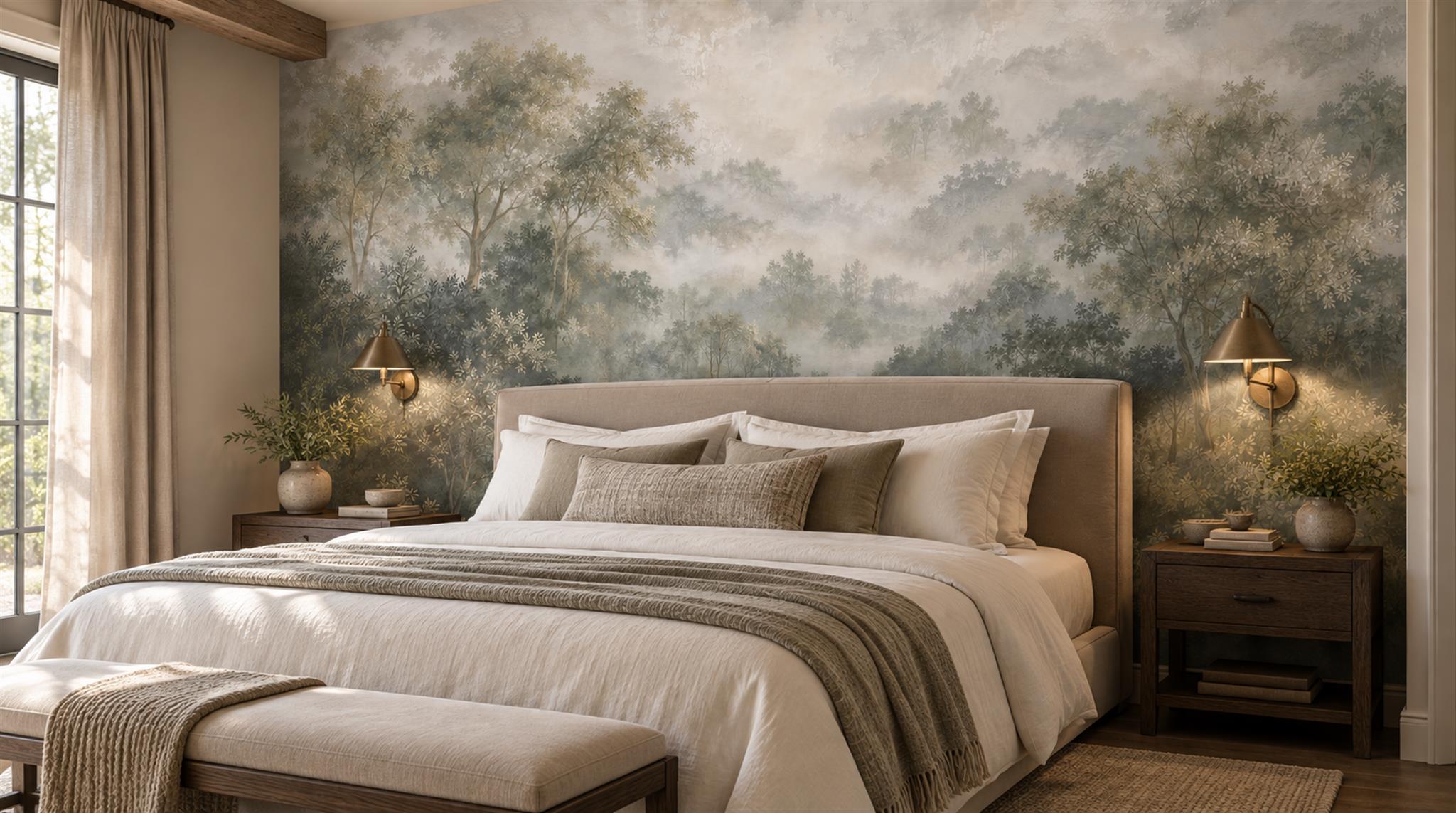 Grey Decorative Wall Art Wallpaper Mural Scene