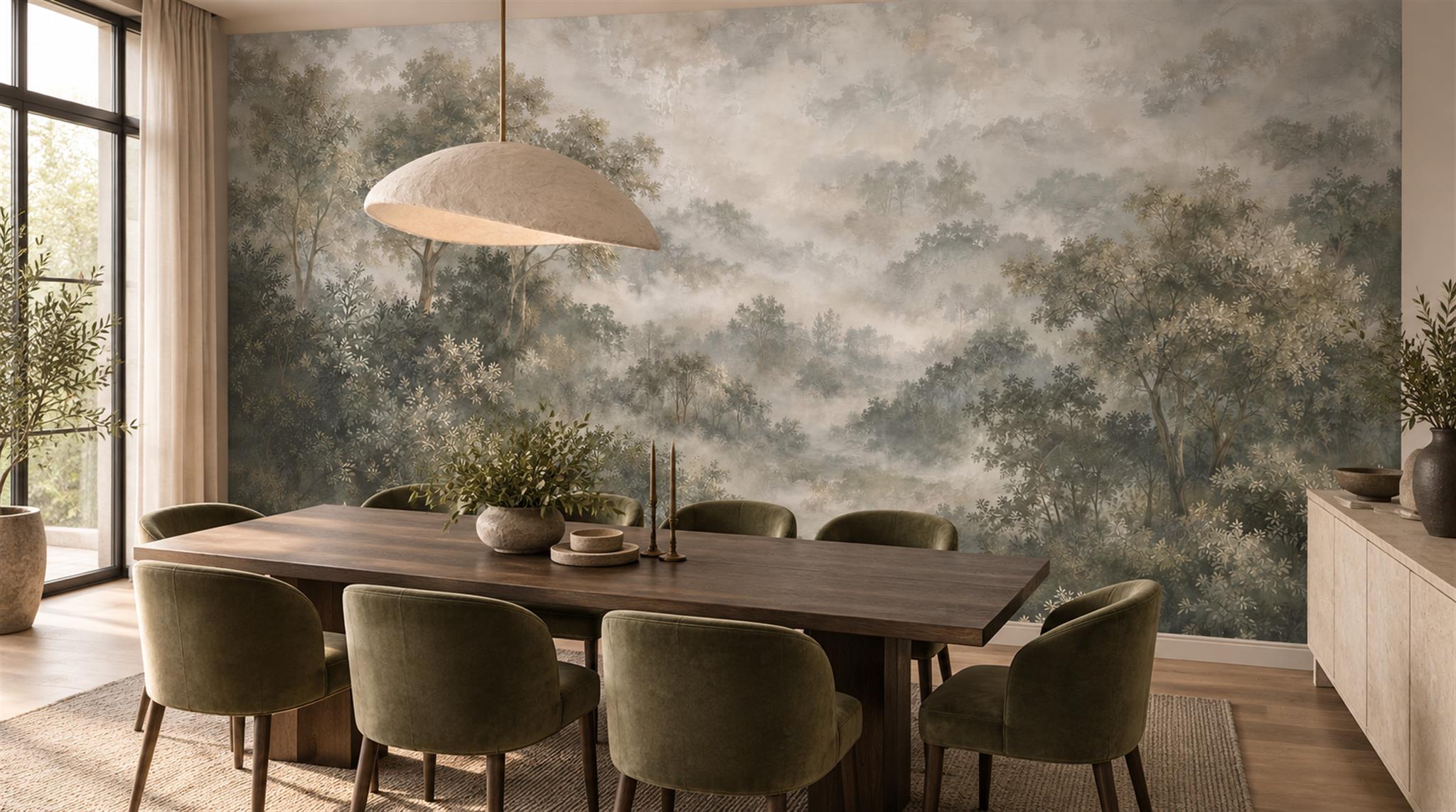 Grey Decorative Wall Art Wallpaper Mural Scene