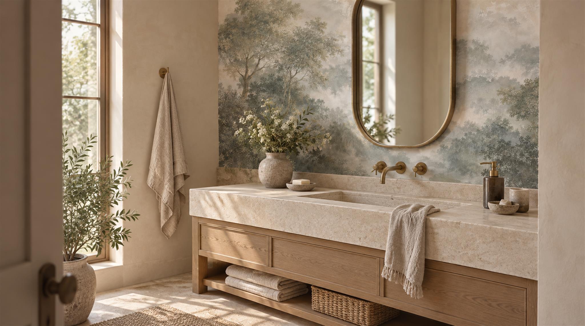 Grey Decorative Wall Art Wallpaper Mural Scene