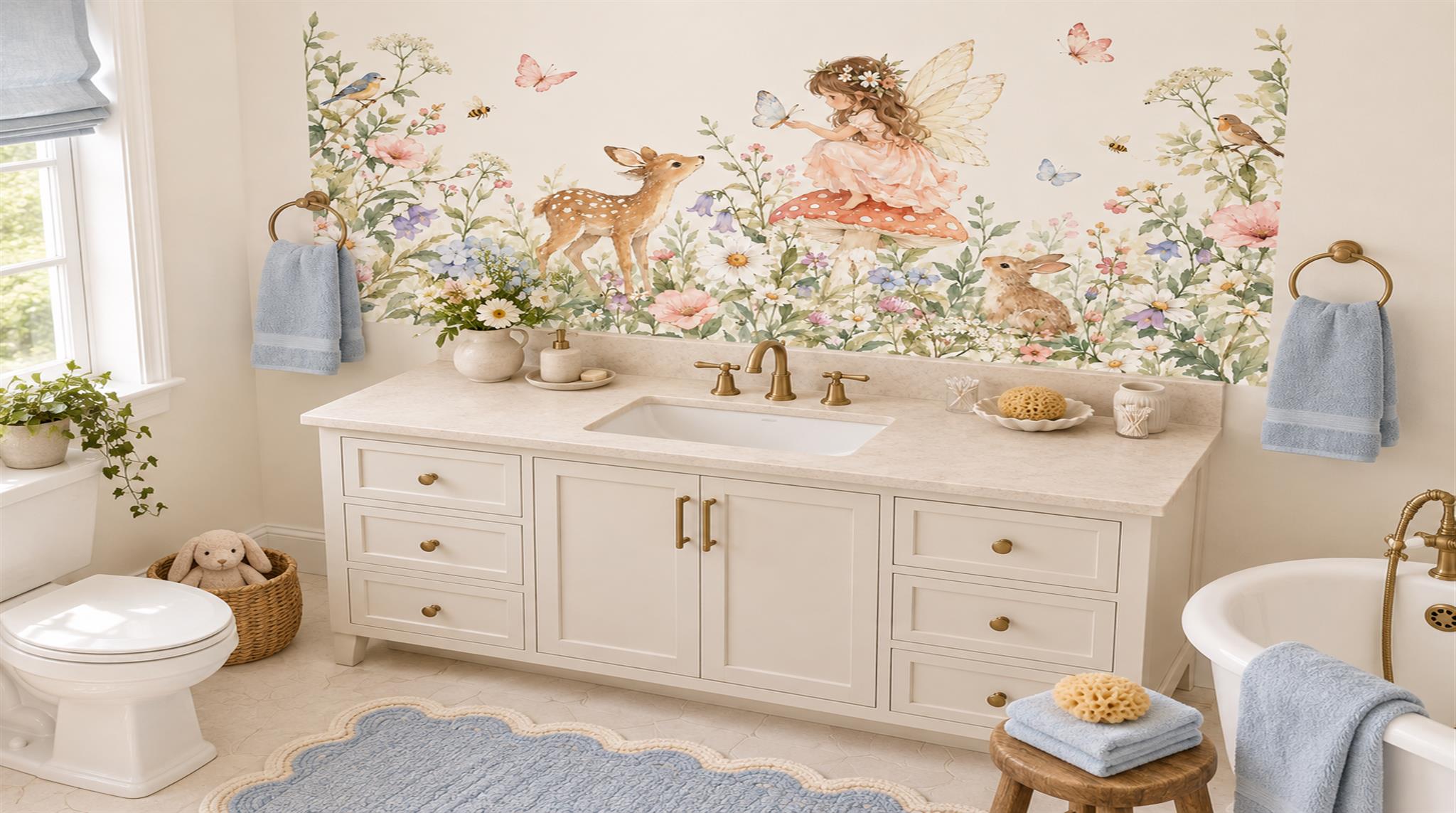 Ivory Decorative Wall Art Wallpaper Mural Scene
