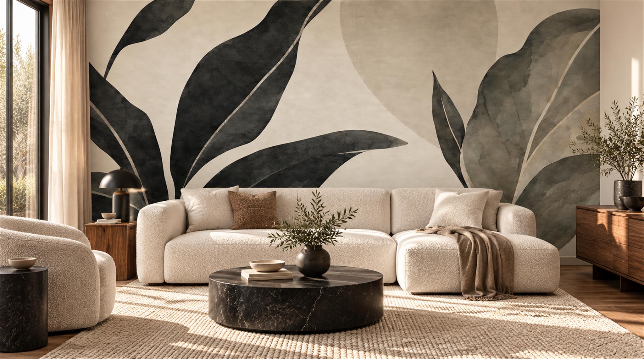 Natural Leaf Patterning Wallpaper Mural Main