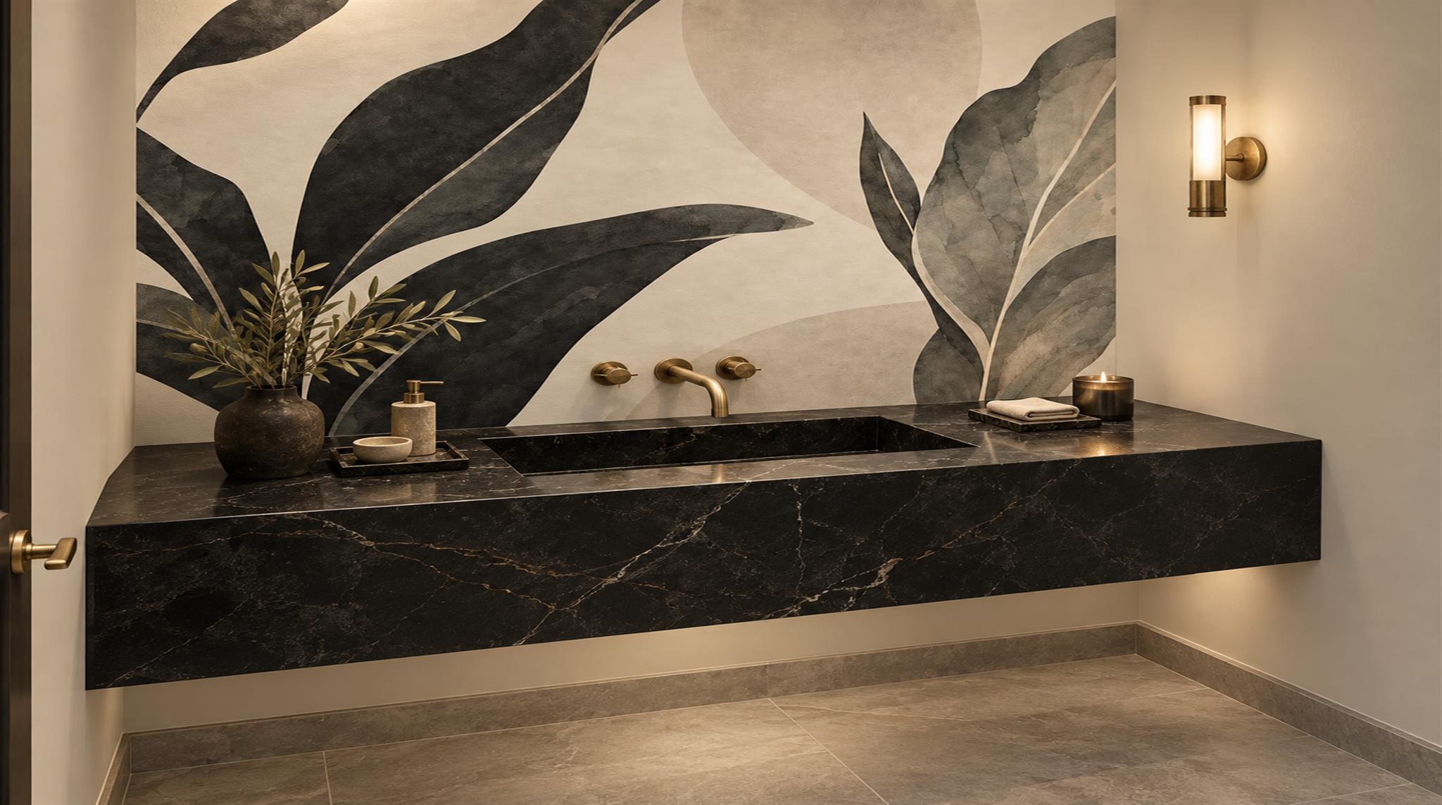Natural Leaf Patterning Wallpaper Mural Scene