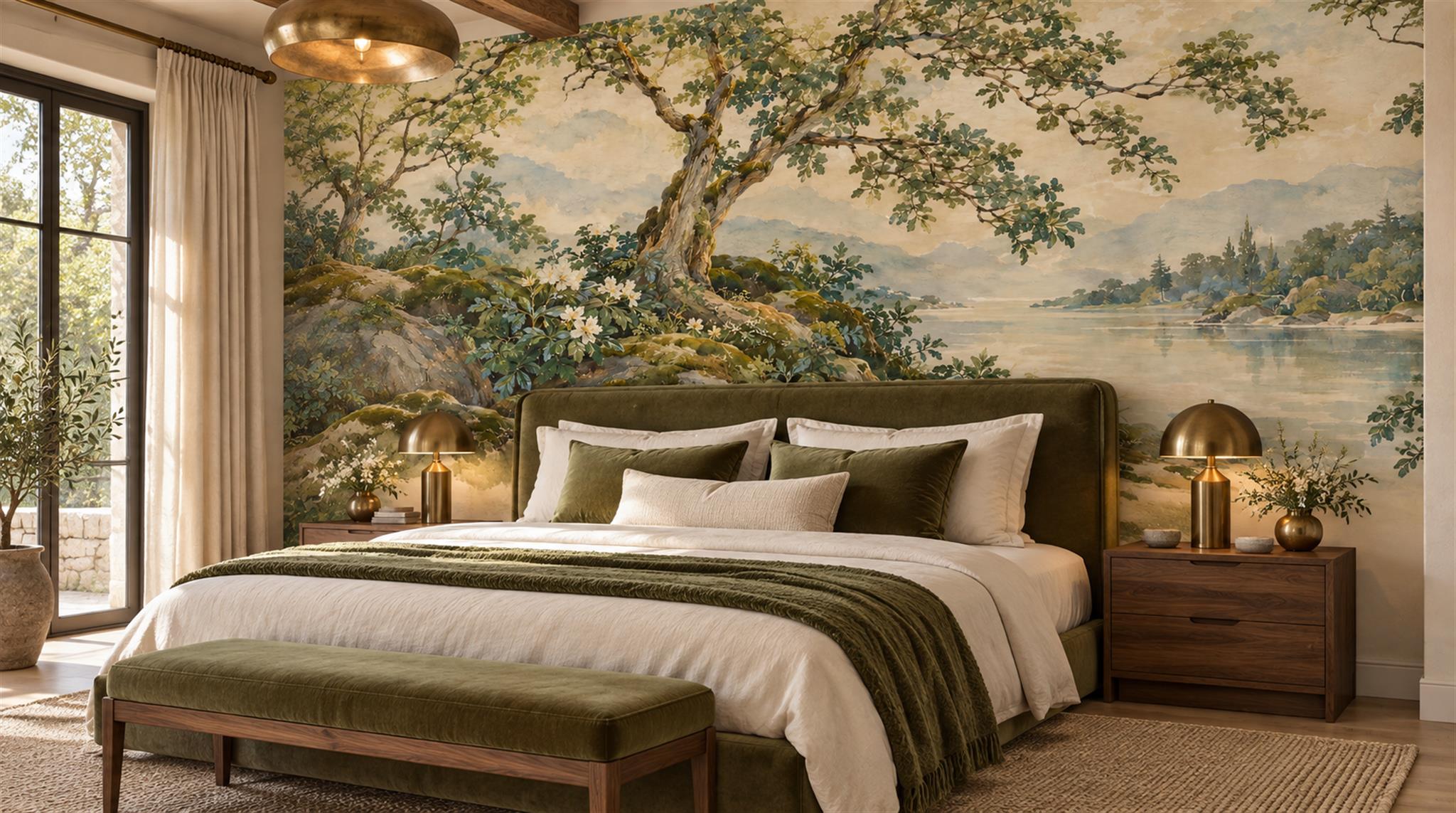 Ivory Decorative Wall Art Wallpaper Mural Scene