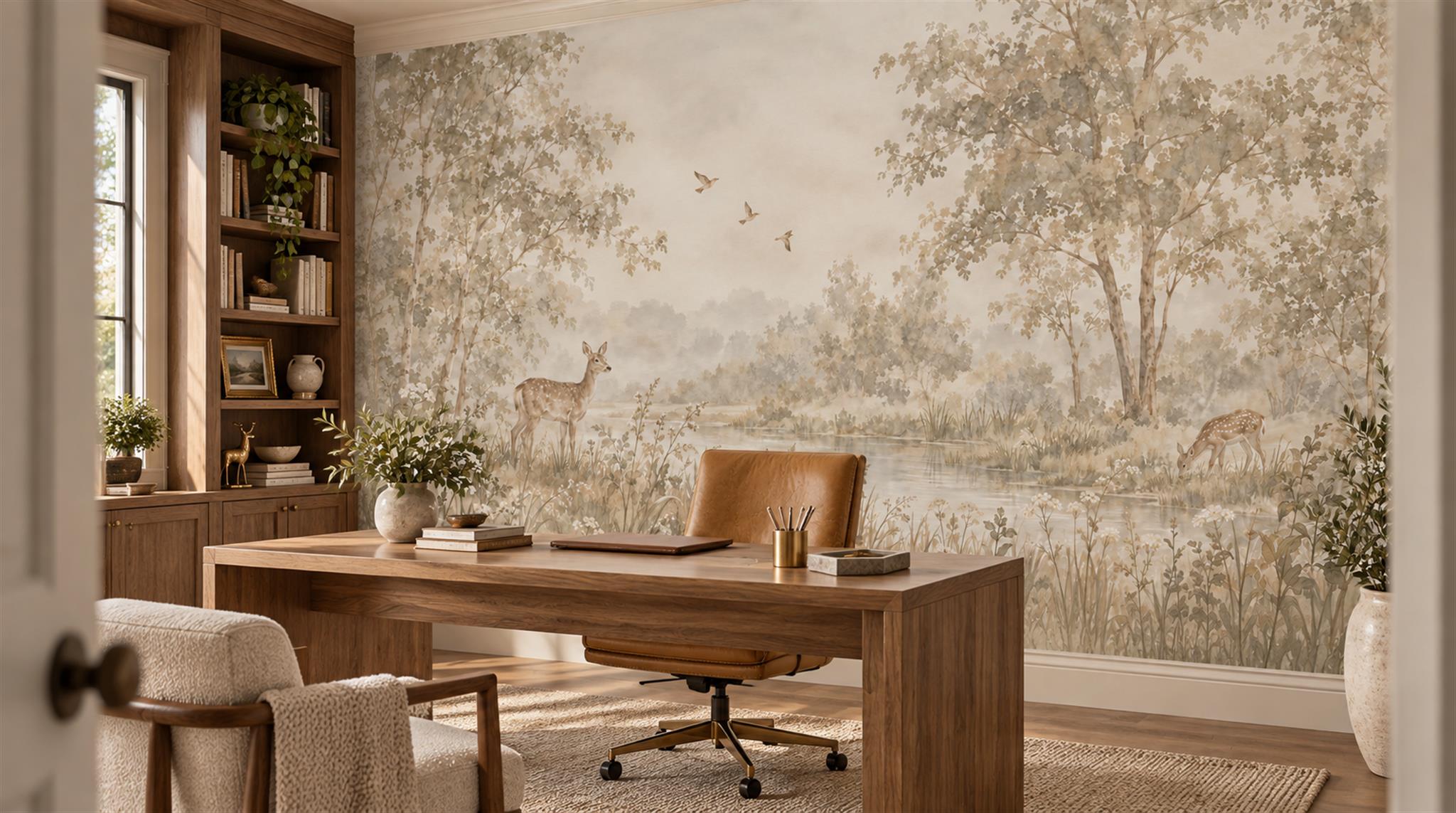 Ivory Decorative Wall Art Wallpaper Mural Scene