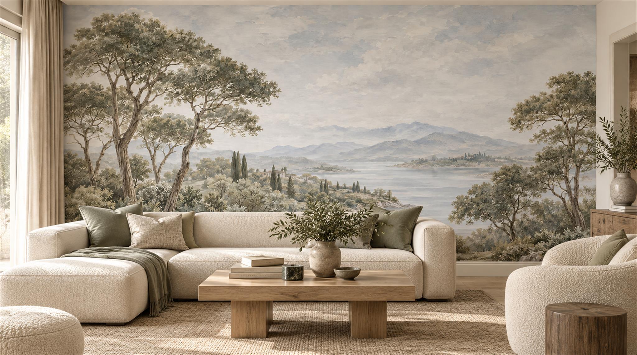 Grey Decorative Wall Art Wallpaper Mural Main