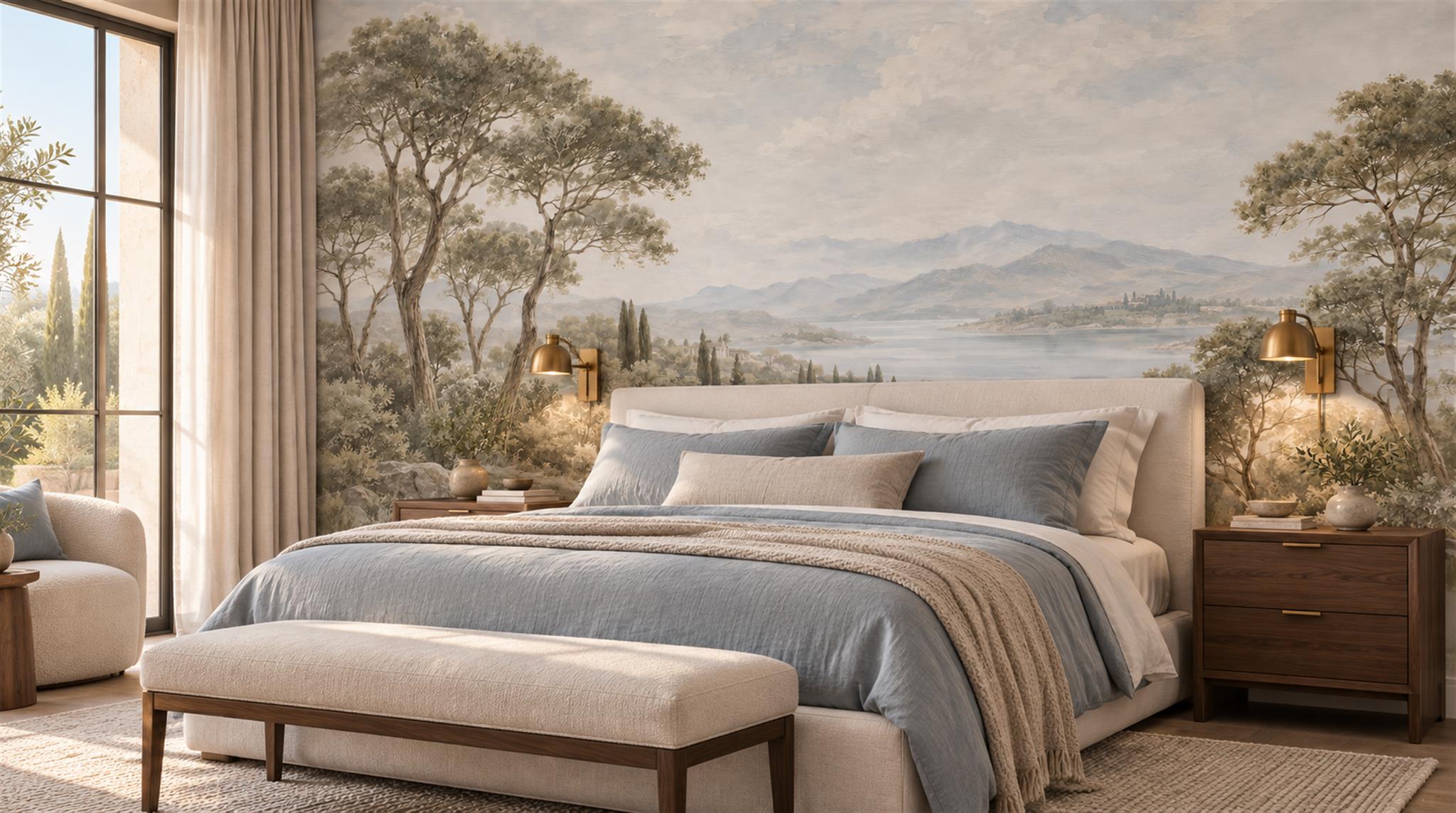 Grey Decorative Wall Art Wallpaper Mural Scene
