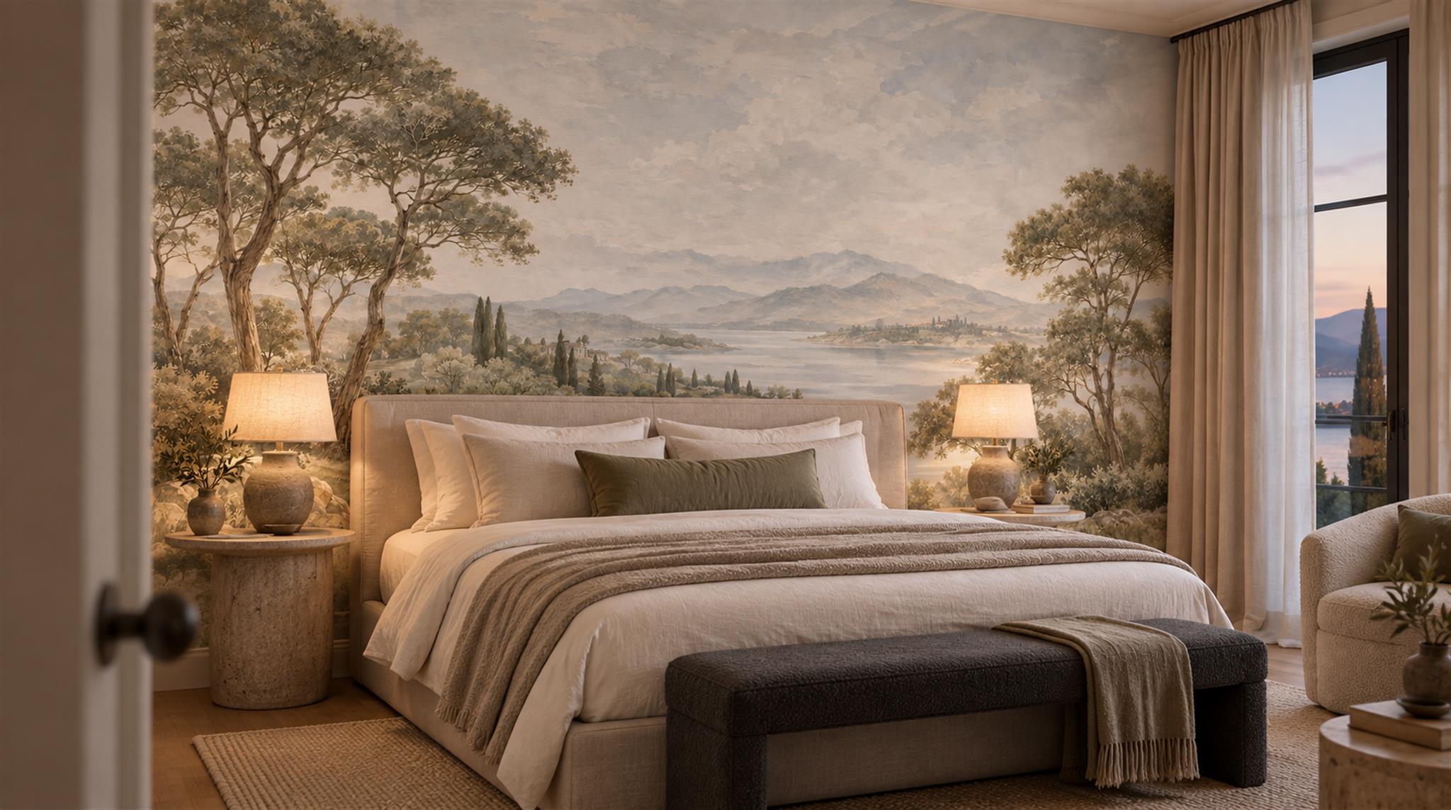 Grey Decorative Wall Art Wallpaper Mural Scene