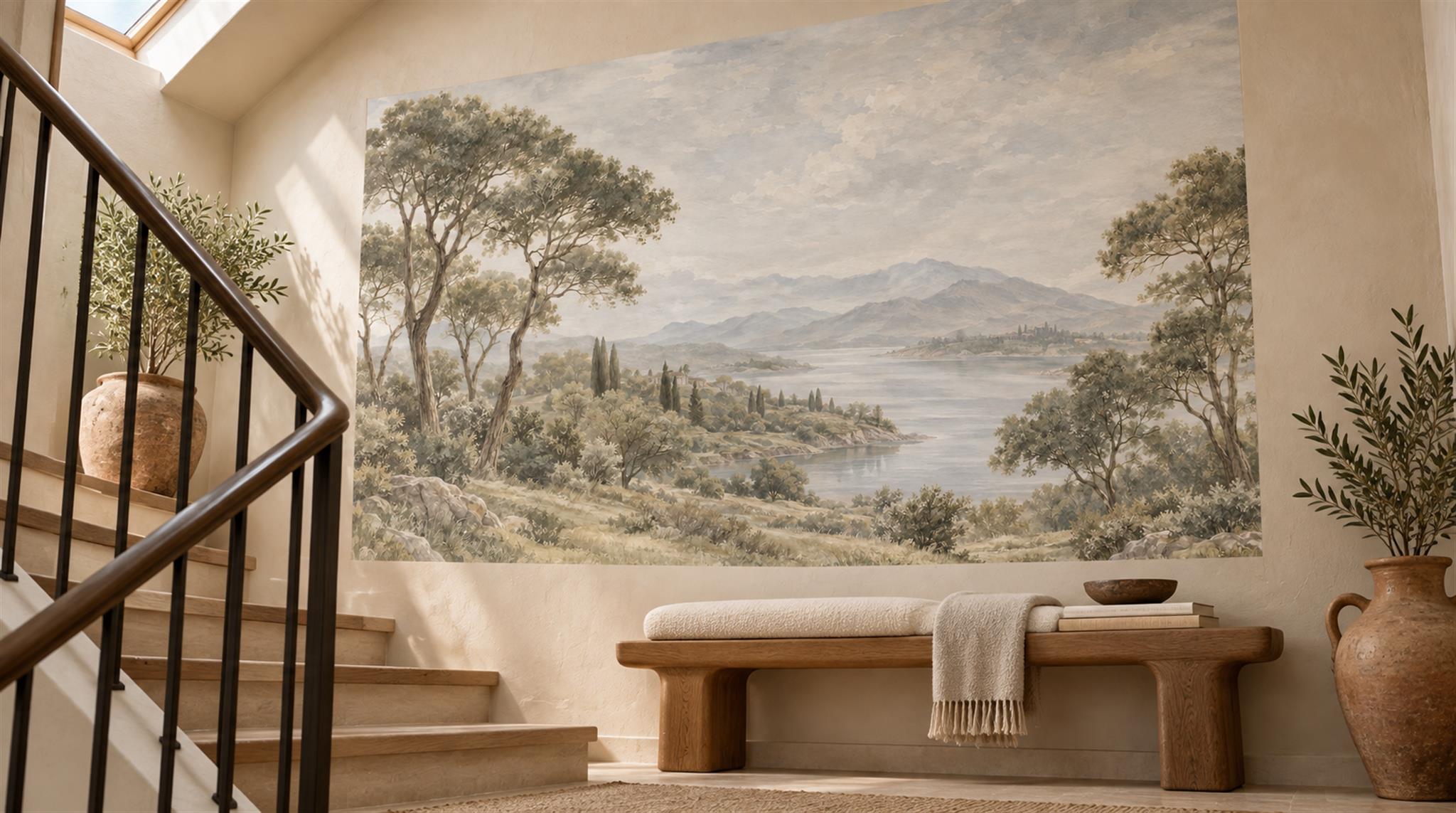 Grey Decorative Wall Art Wallpaper Mural Scene