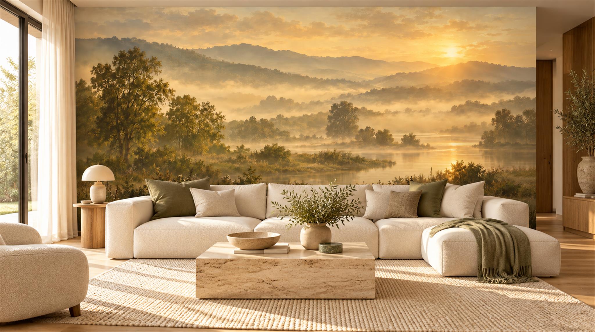 Gold Decorative Wall Art Wallpaper Mural Main