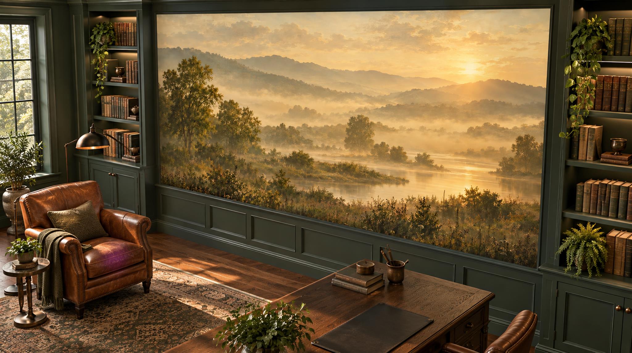 Gold Decorative Wall Art Wallpaper Mural Scene