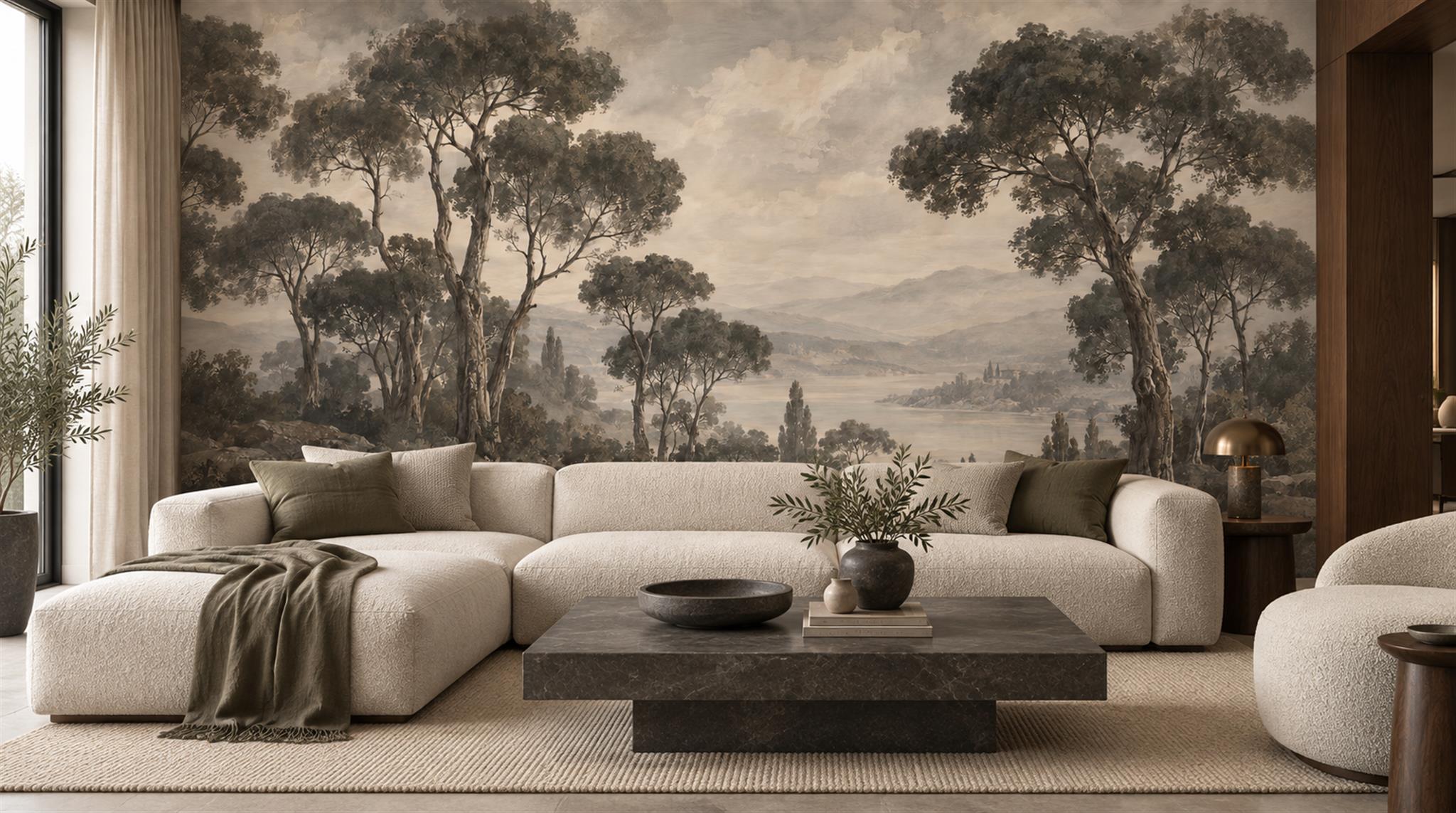 Neutral Decorative Wall Art Wallpaper Mural Main