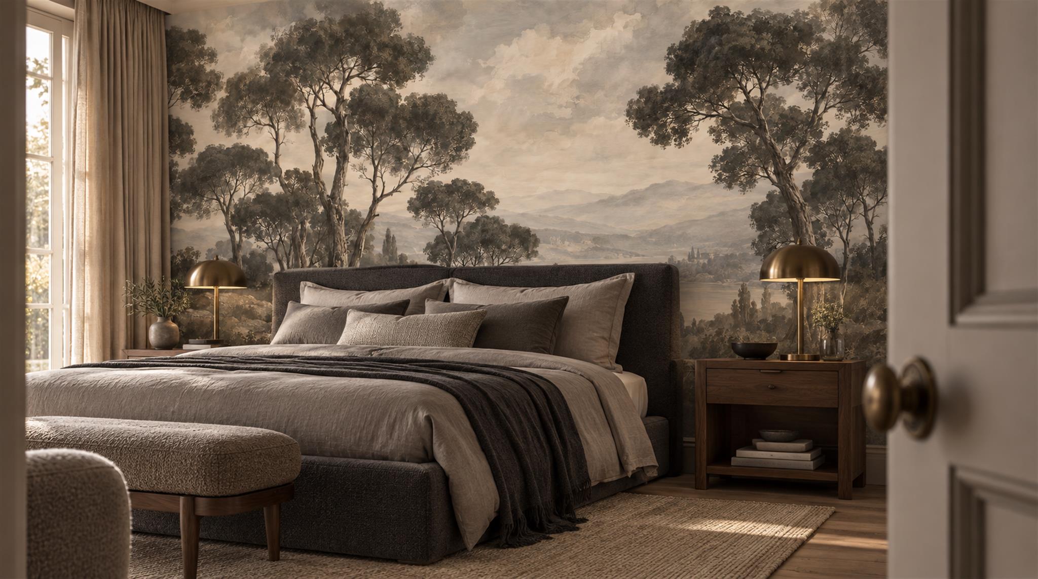 Neutral Decorative Wall Art Wallpaper Mural Scene