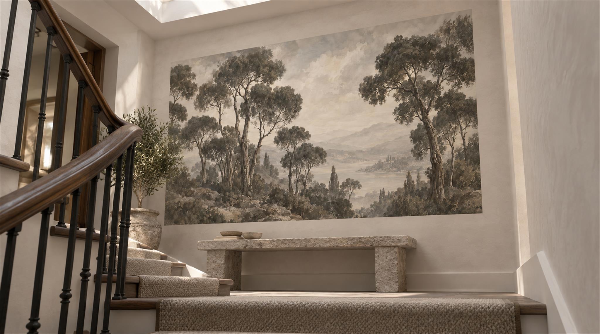 Neutral Decorative Wall Art Wallpaper Mural Scene