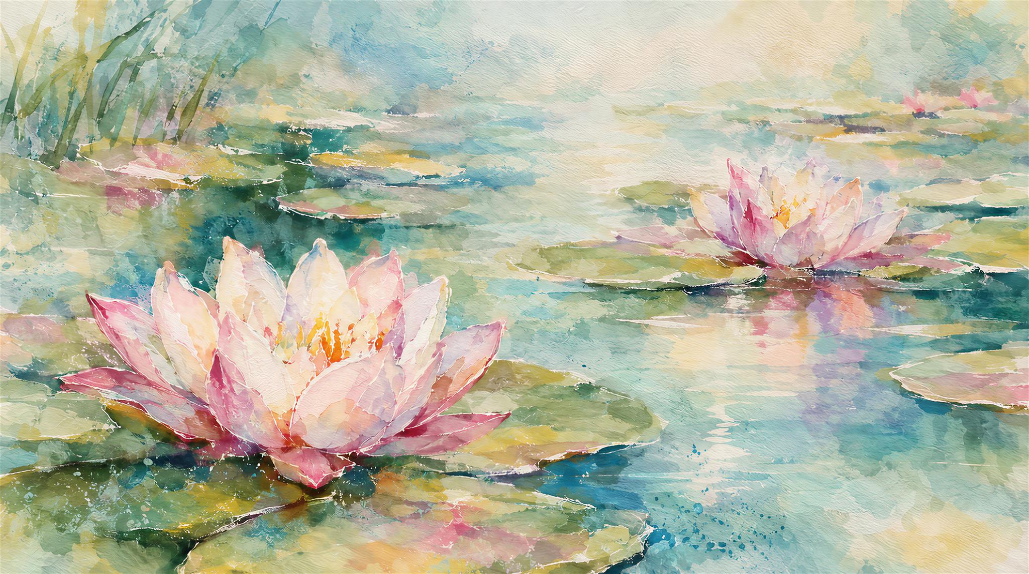 Aqua Decorative Wall Art Wallpaper Mural Main