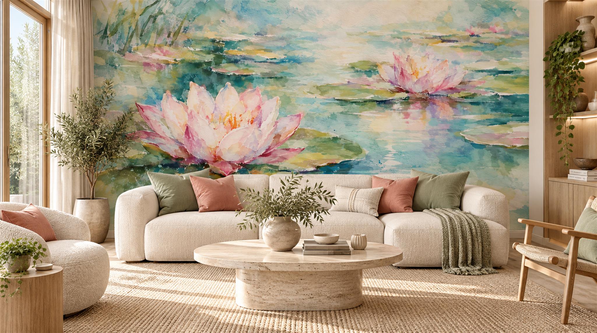 Aqua Decorative Wall Art Wallpaper Mural Scene