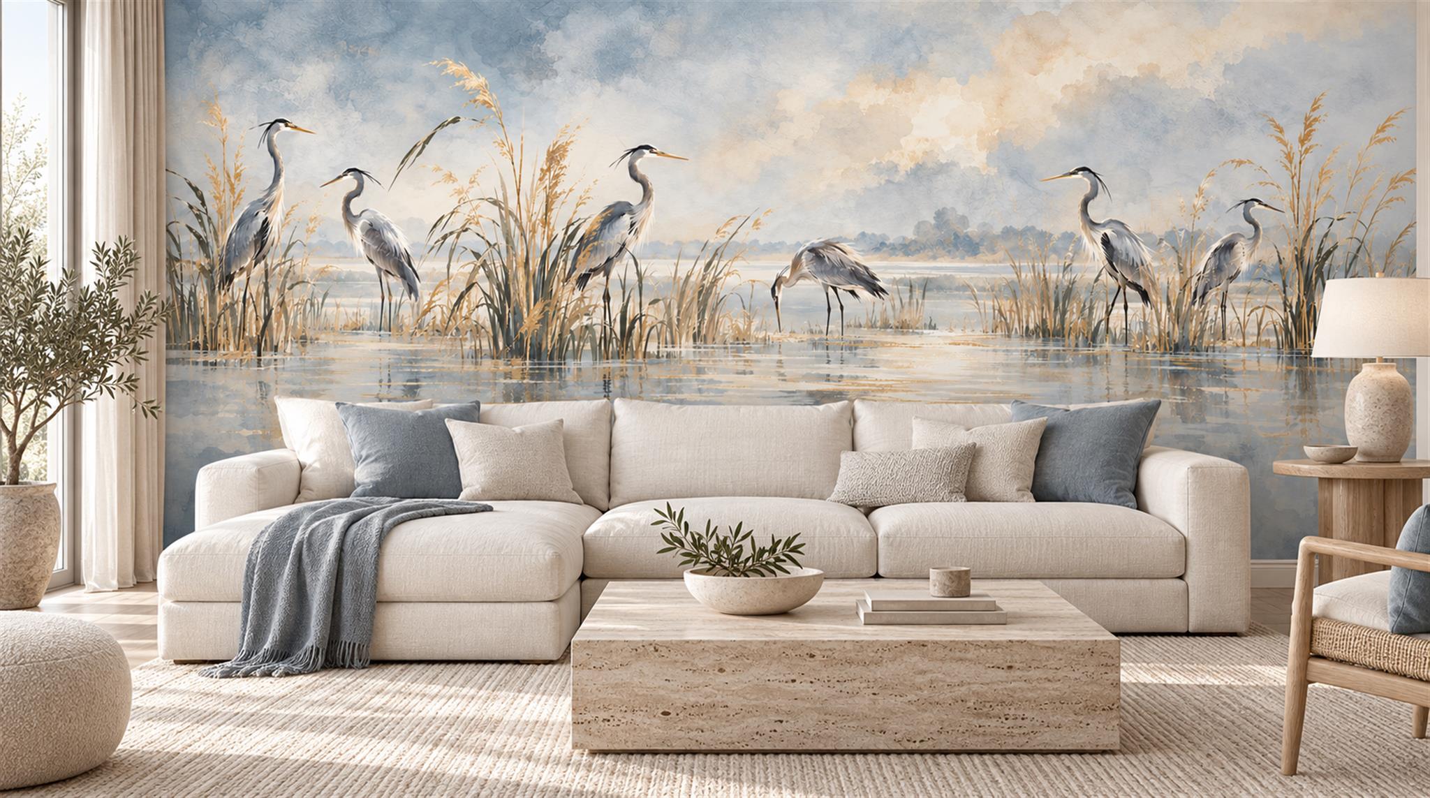 Grey Decorative Wall Art Wallpaper Mural Main