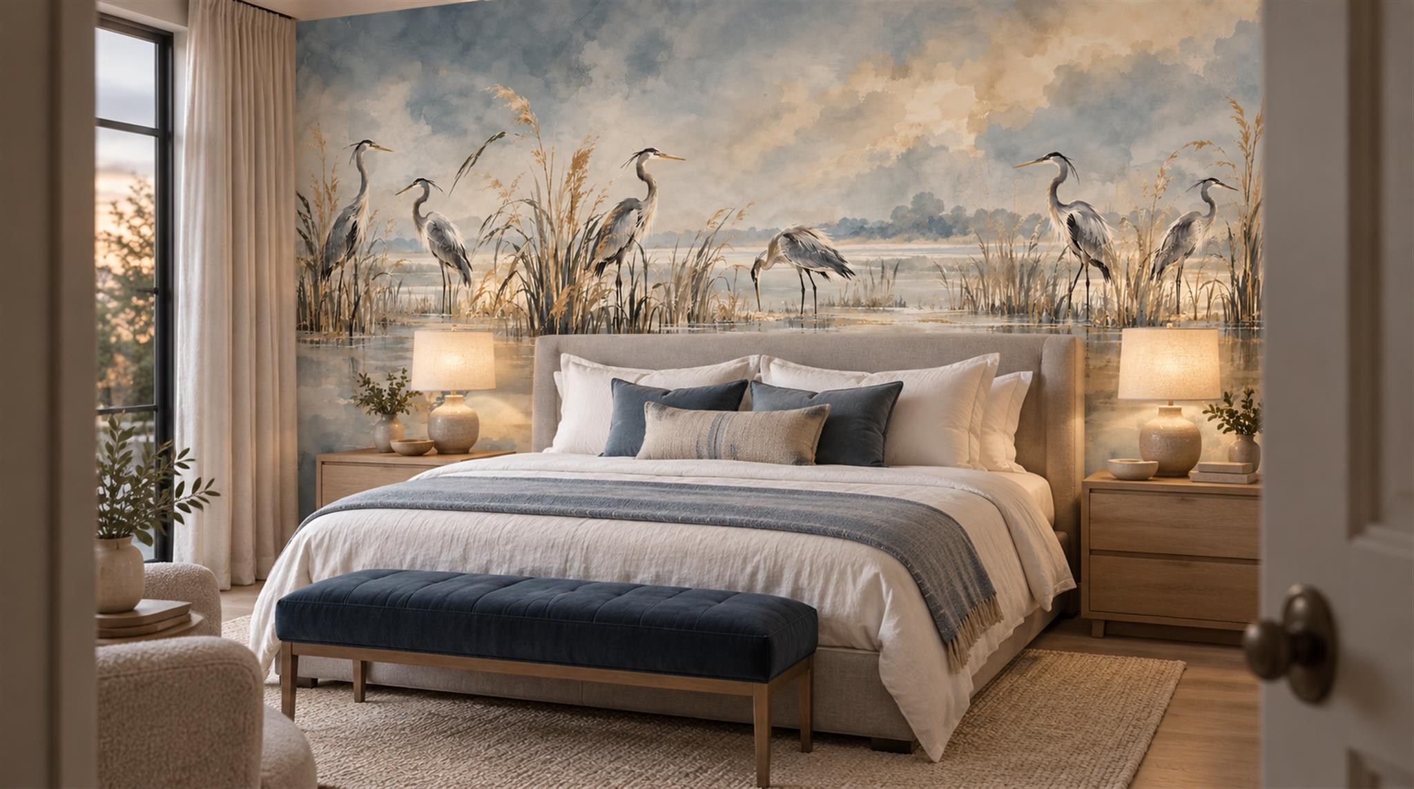 Grey Decorative Wall Art Wallpaper Mural Scene
