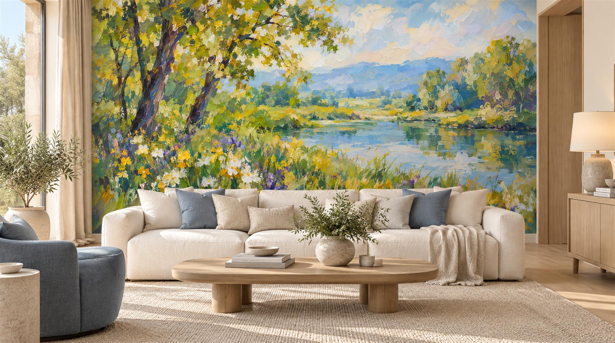 Neutral Decorative Wall Art Wallpaper Mural