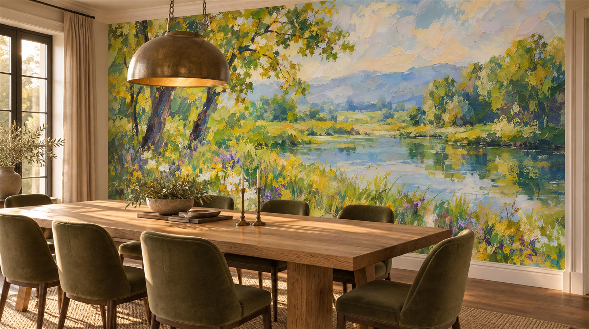 Neutral Decorative Wall Art Wallpaper Mural Scene