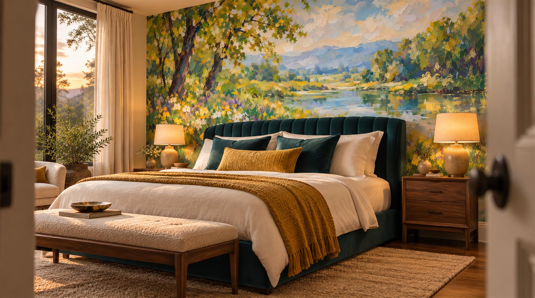 Neutral Decorative Wall Art Wallpaper Mural Scene