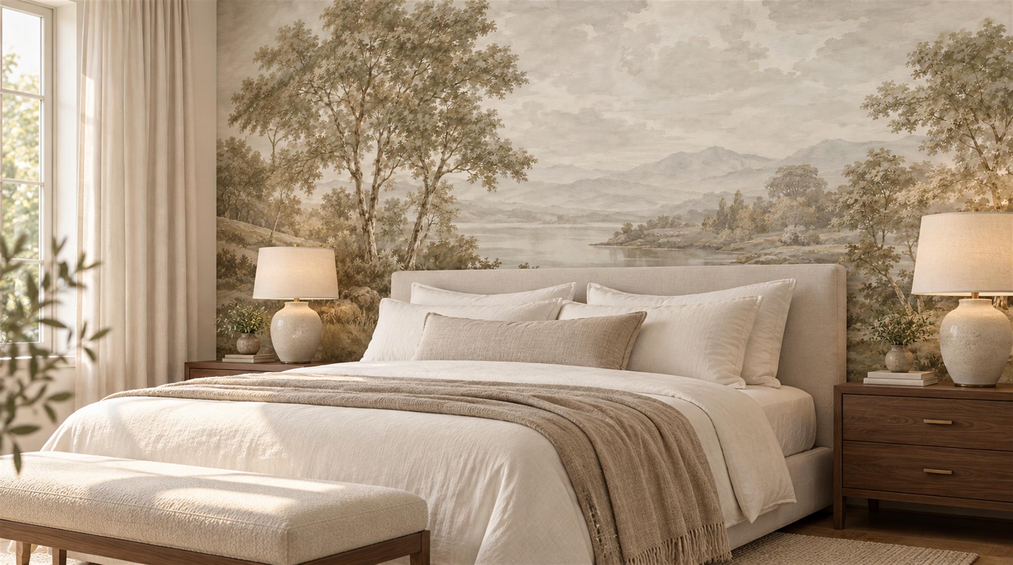 Ivory Decorative Wall Art Wallpaper Mural Scene