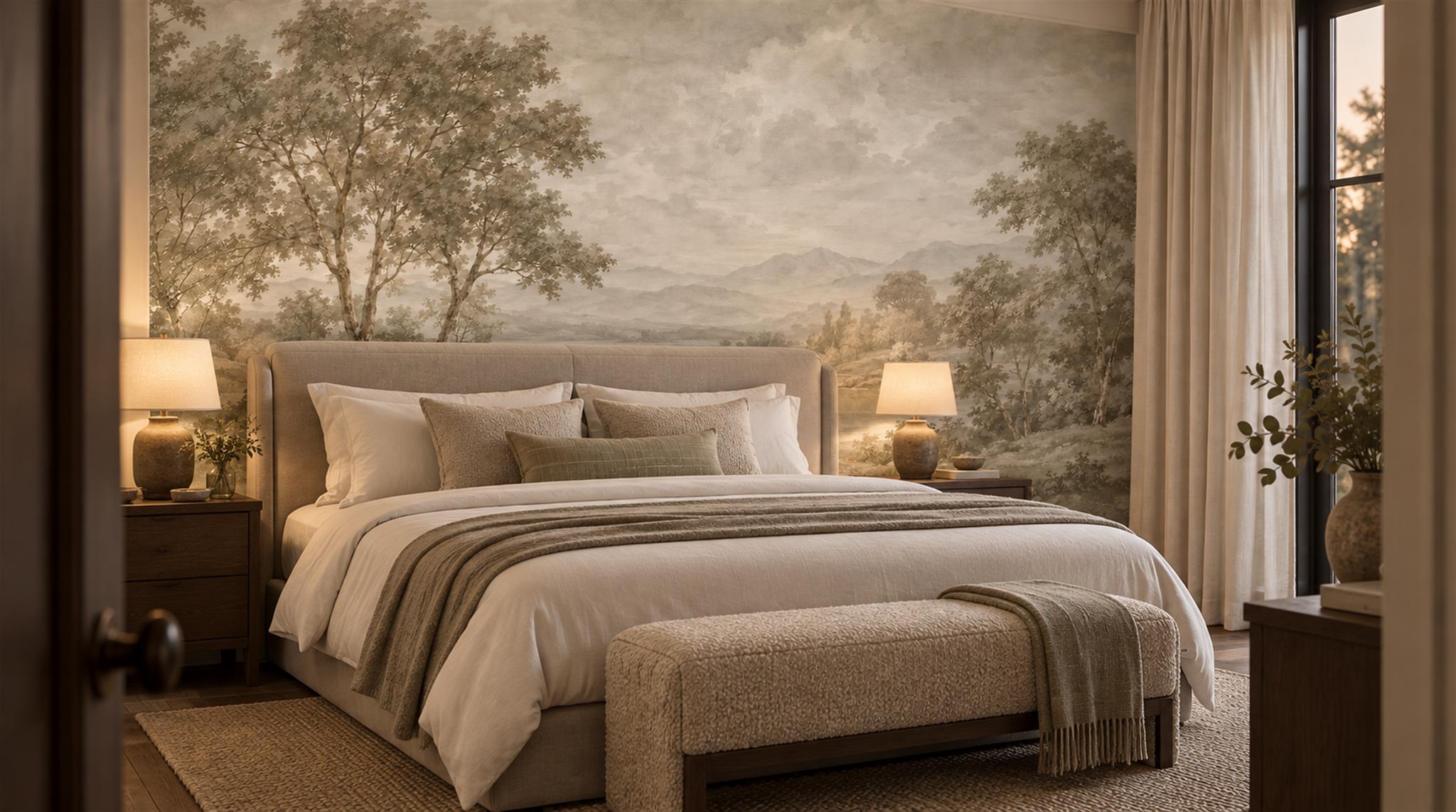 Ivory Decorative Wall Art Wallpaper Mural Scene