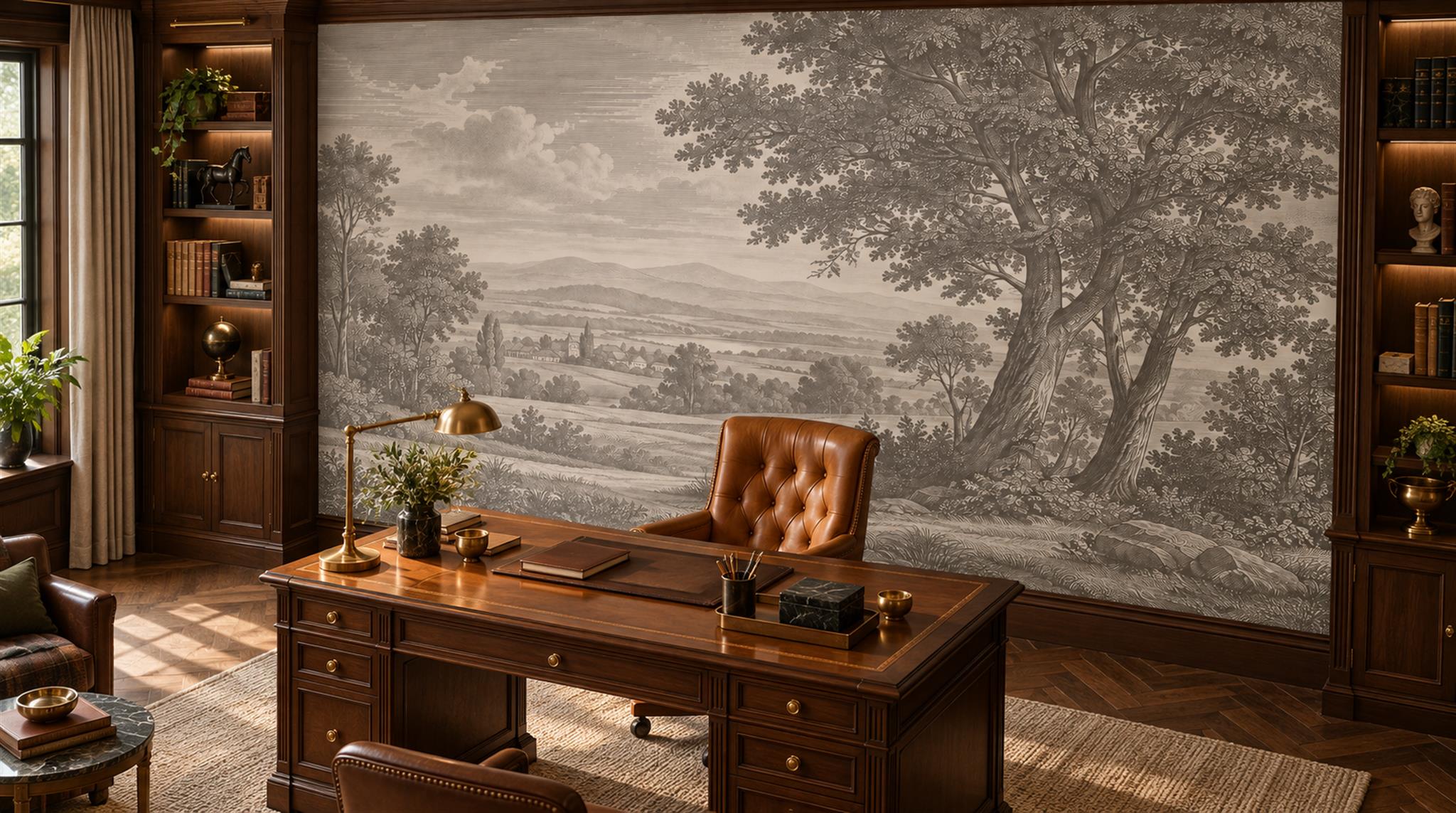 Grey Decorative Wall Art Wallpaper Mural Main