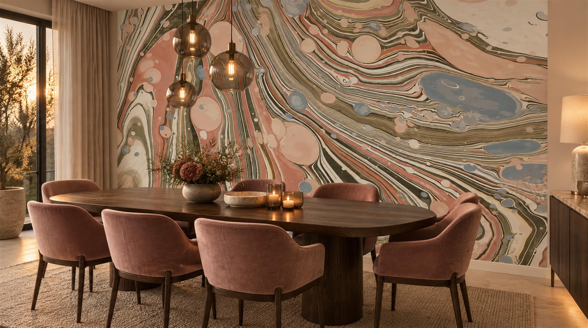 Neutral Decorative Wall Art Wallpaper Mural Scene