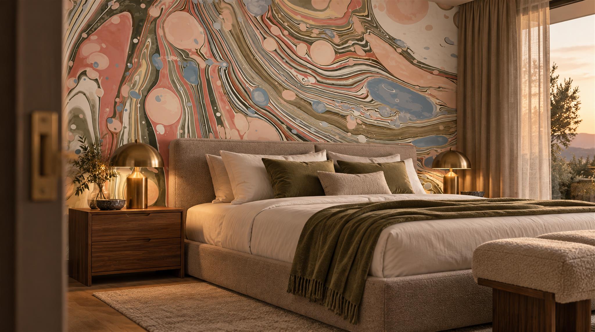 Neutral Decorative Wall Art Wallpaper Mural Scene