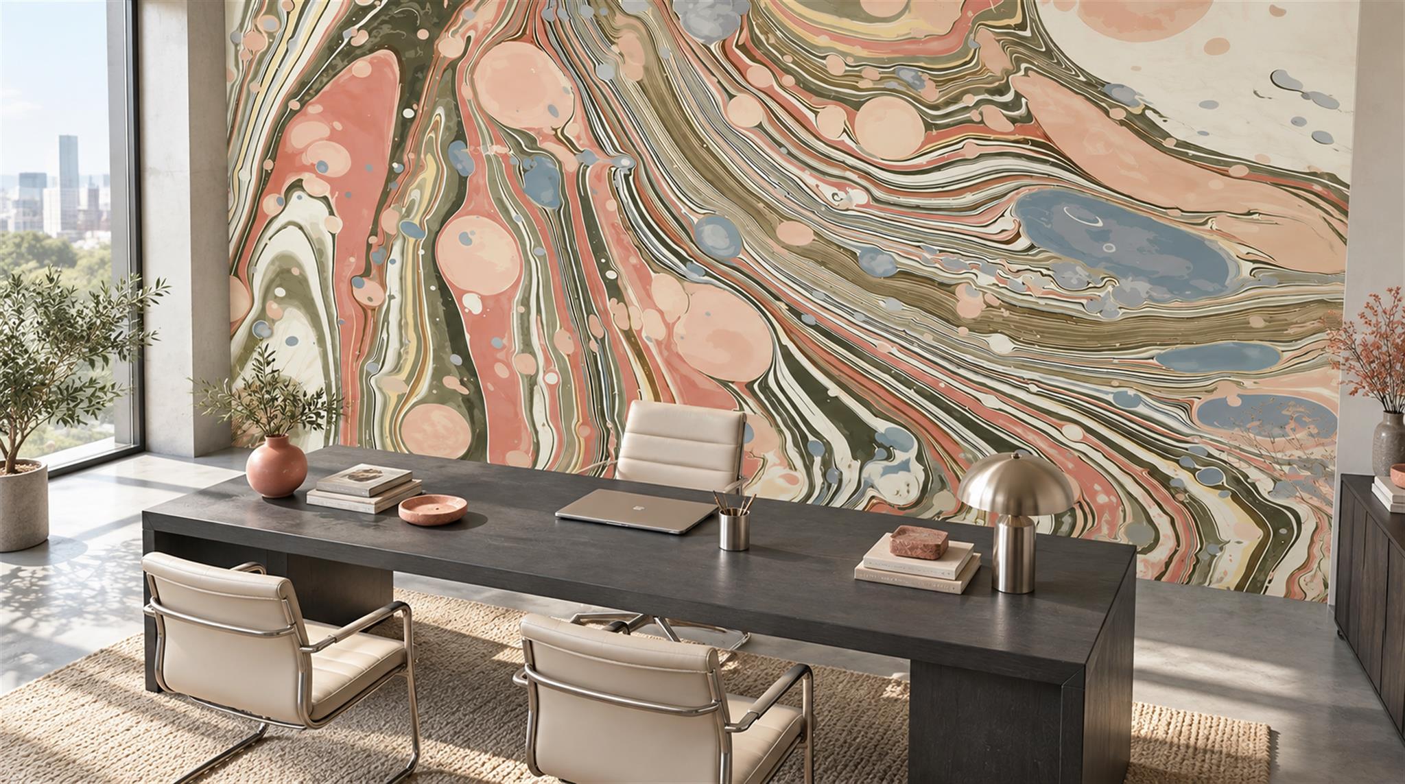 Neutral Decorative Wall Art Wallpaper Mural Scene