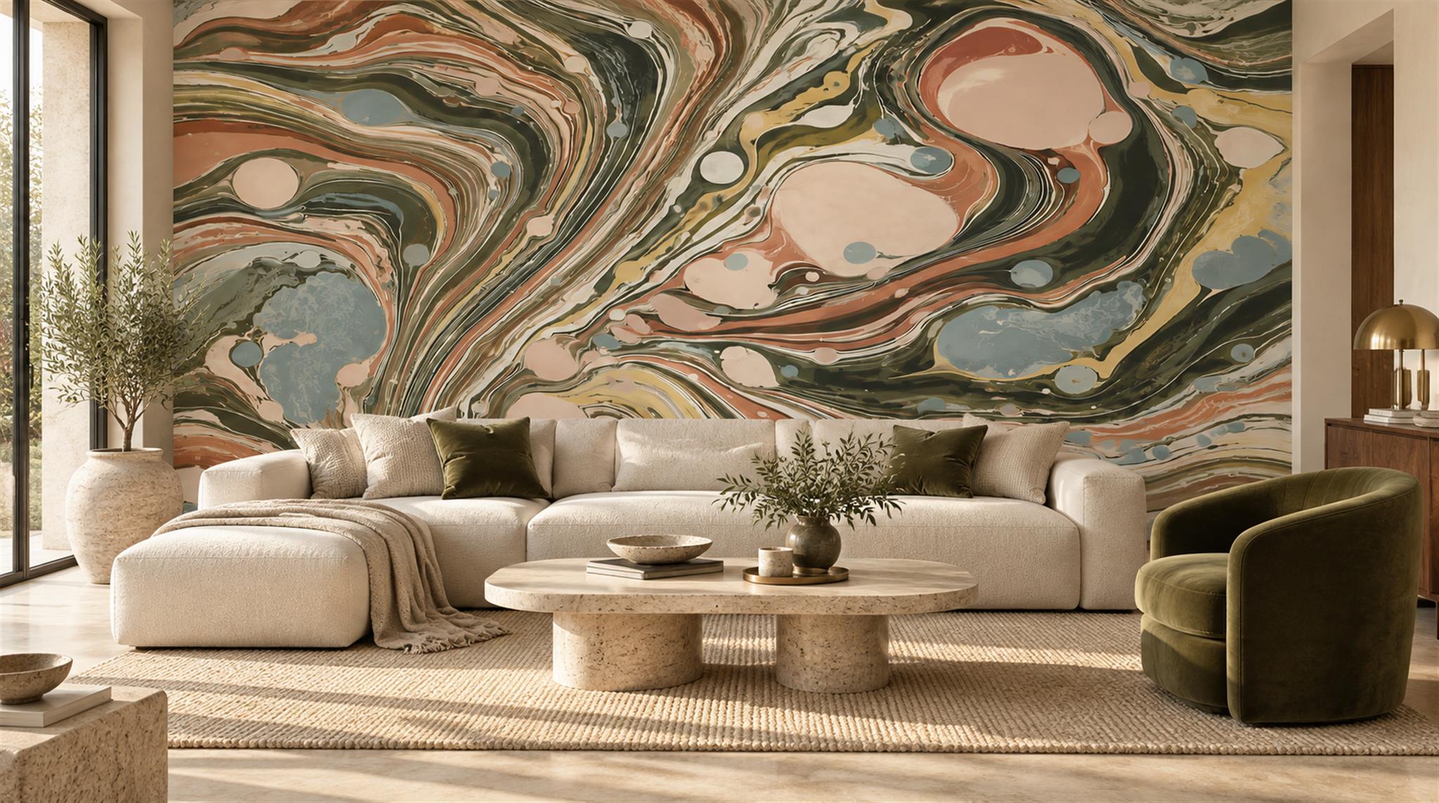 Neutral Decorative Wall Art Wallpaper Mural Main