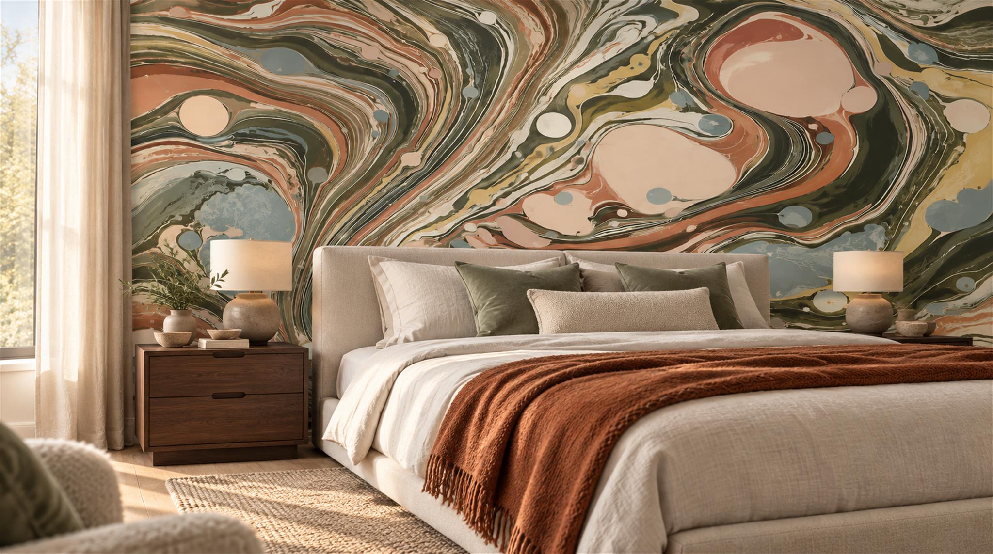 Neutral Decorative Wall Art Wallpaper Mural Scene
