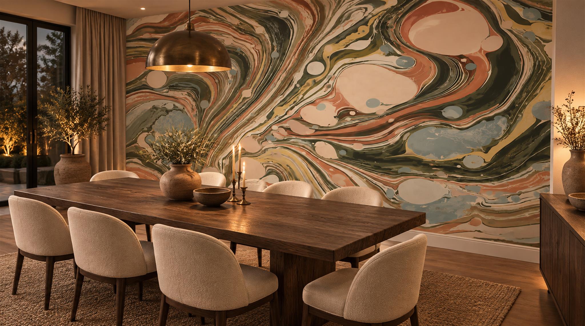 Neutral Decorative Wall Art Wallpaper Mural Scene